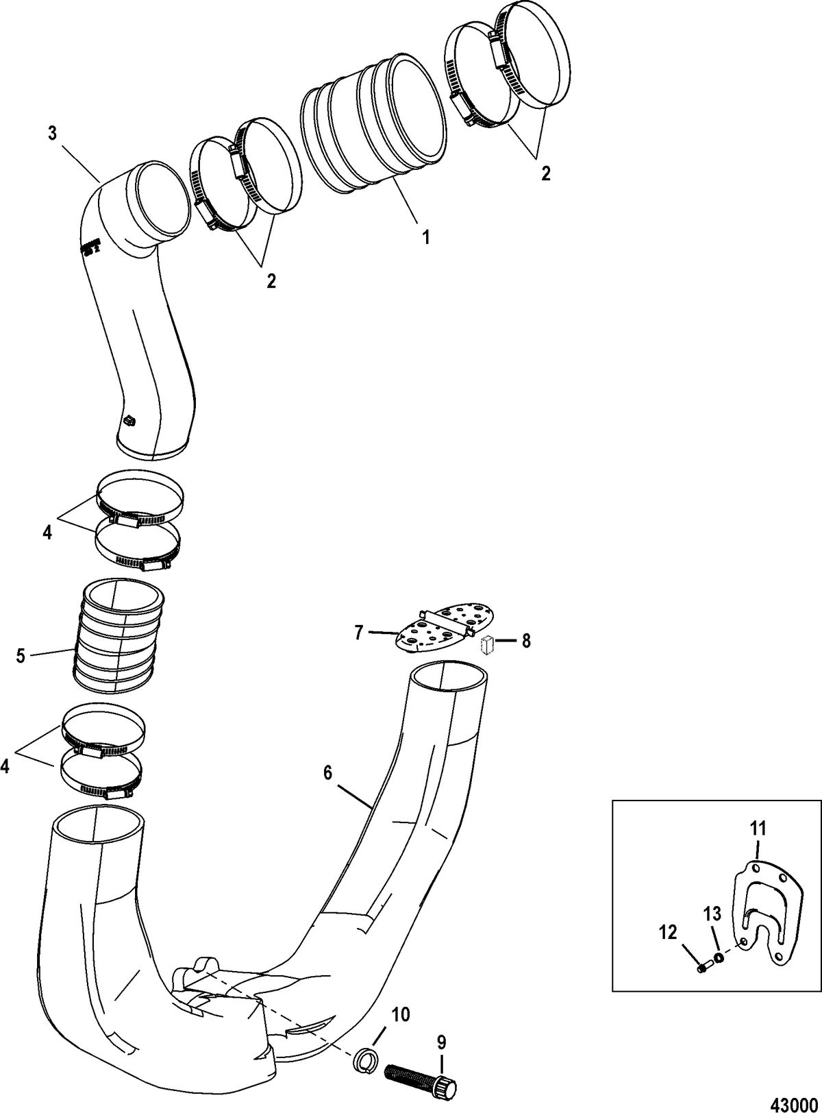 MERCRUISER 8.2L MAG / 8.2L MAG HO Exhaust System Components