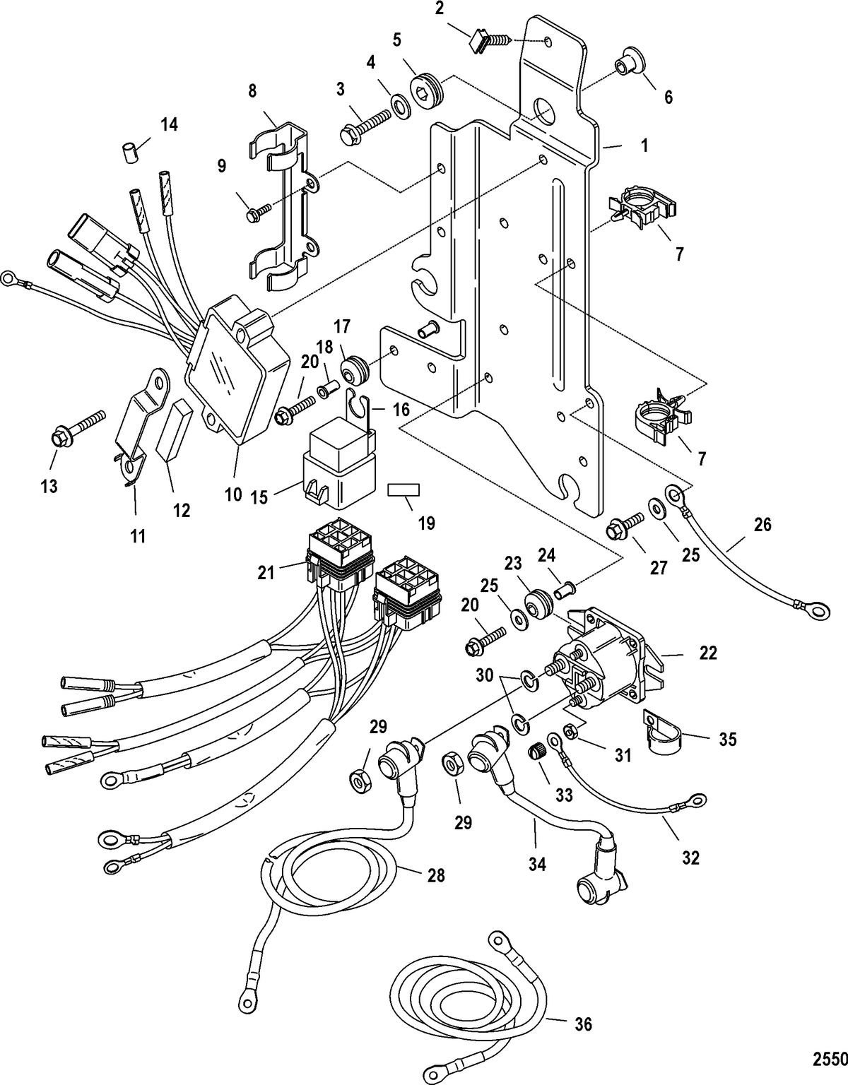 MERCURY/MARINER 135/140/150/200/XR6/MAGNUM III/140JET (2.5L)(CARB) Solenoid Mounting