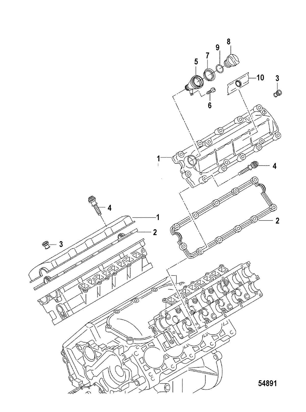MERCRUISER 4.2L TDI CYLINDER HEAD COVER