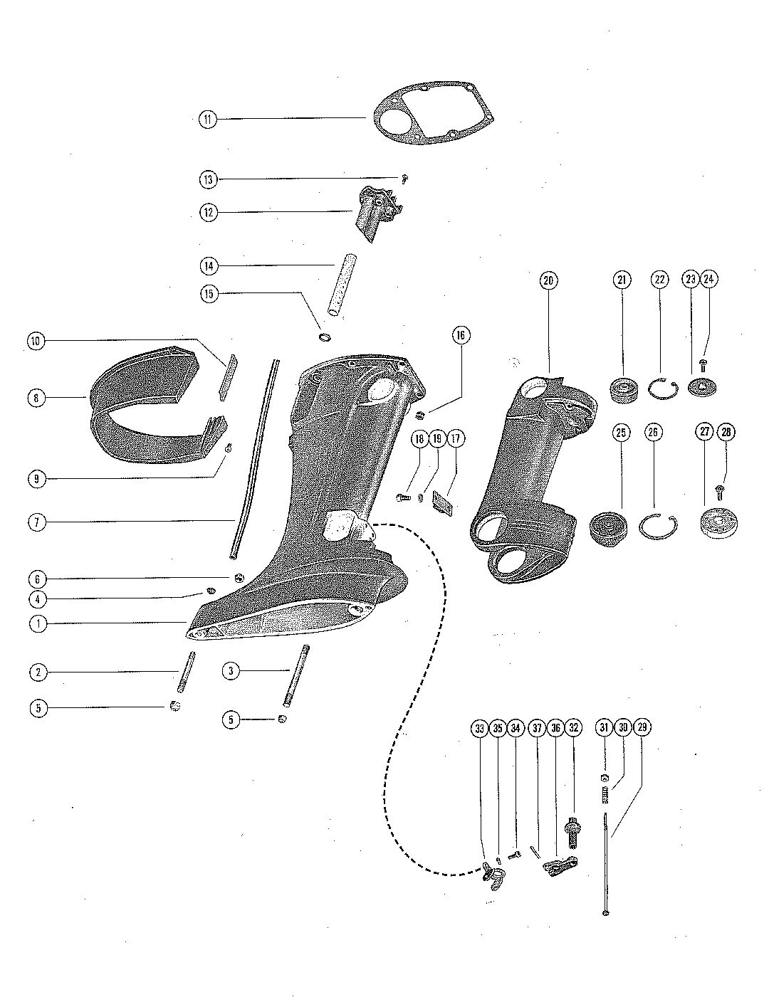 MERCURY MERC 200 DRIVE SHAFT HOUSING ASSEMBLY