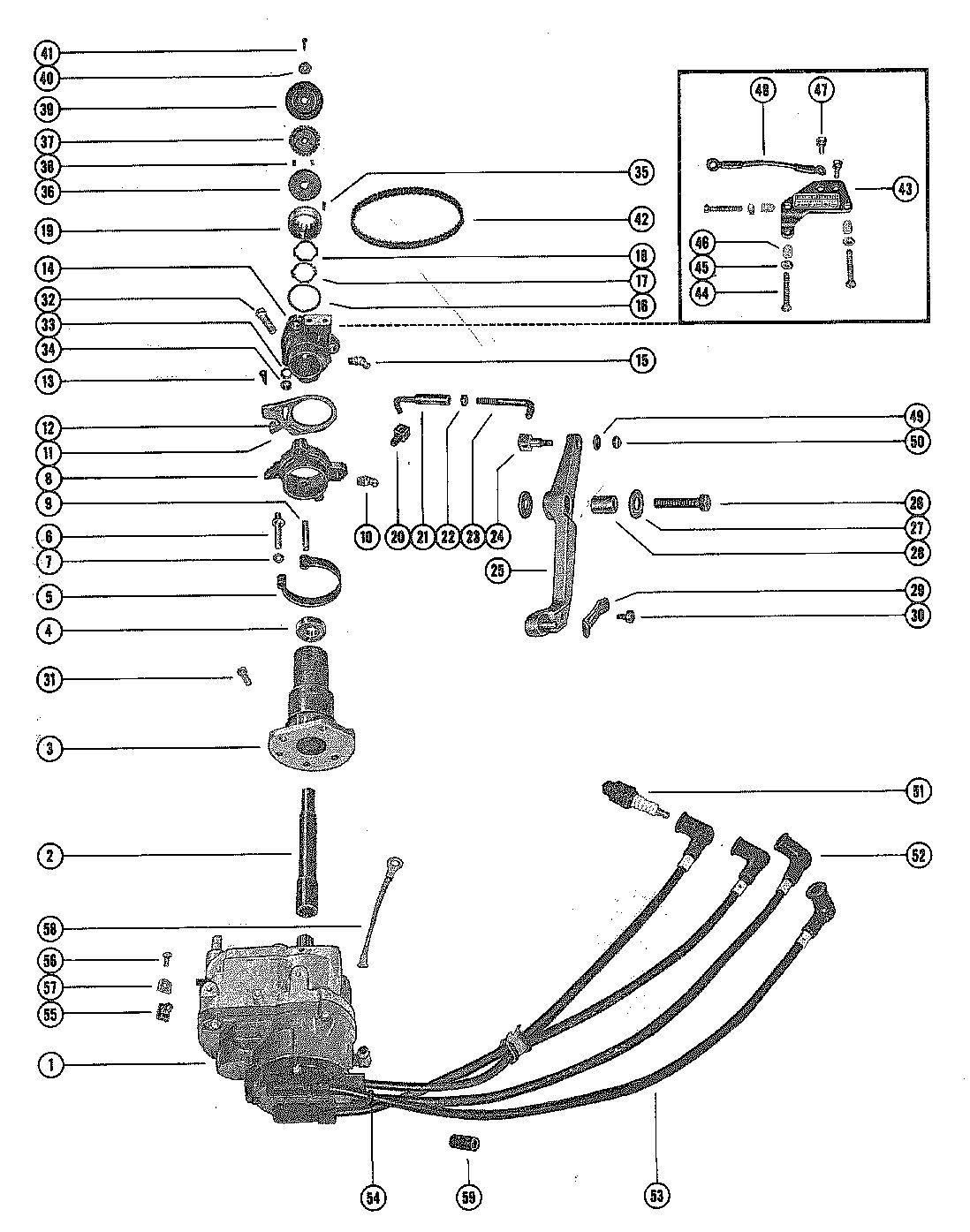 MERCURY MERC 500-6 MAGNETO ADAPTOR AND PILOT ASSEMBLY