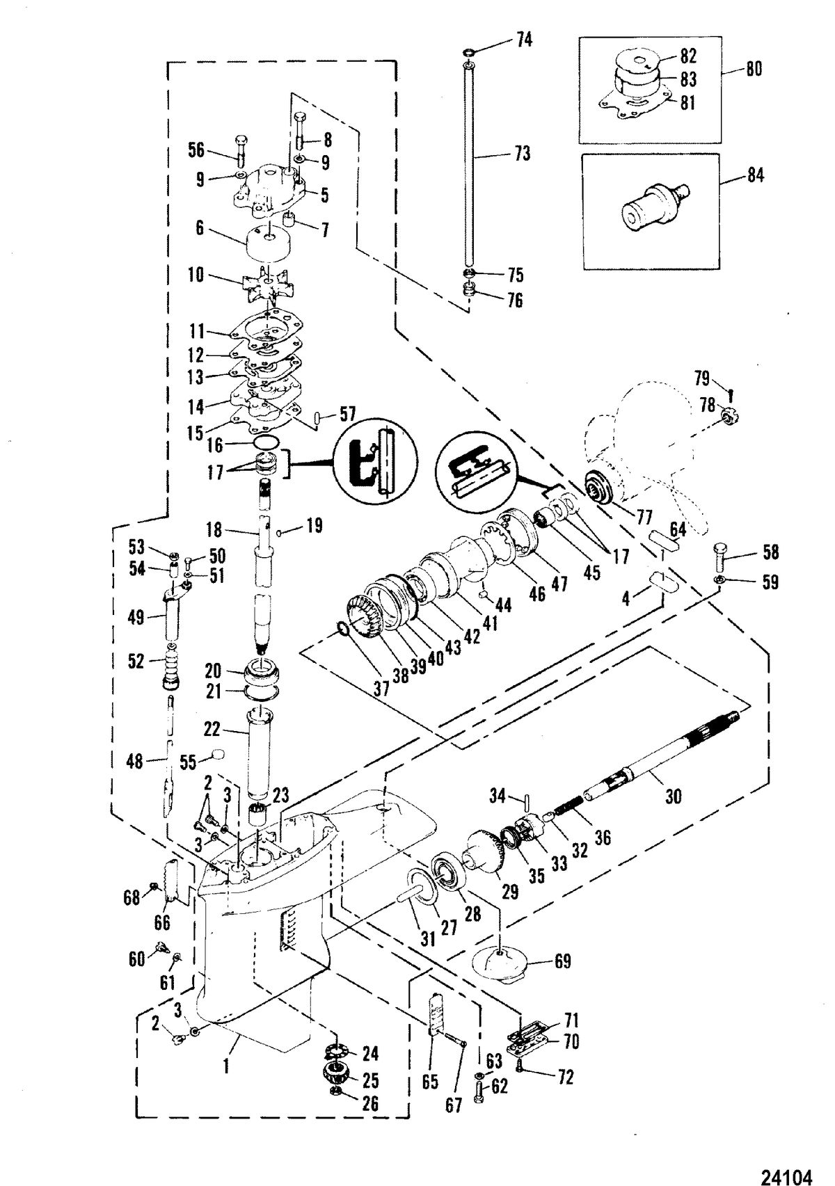 MARINER 40B HP GEARHOUSING ASS'Y
