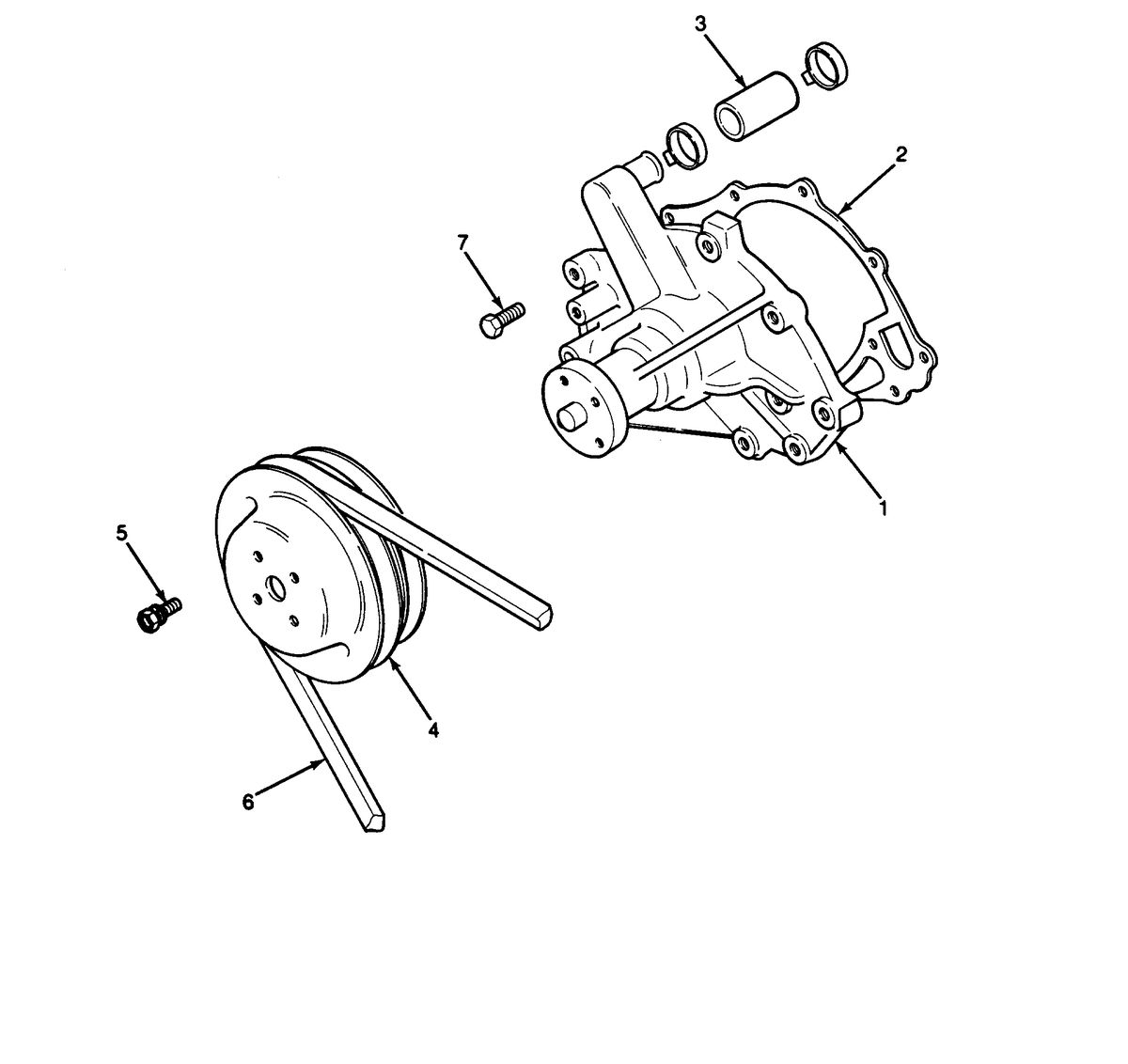 U.S. MARINE US MARINE 460 INBOARDS ENGINE WATER PUMP AND PULLEY