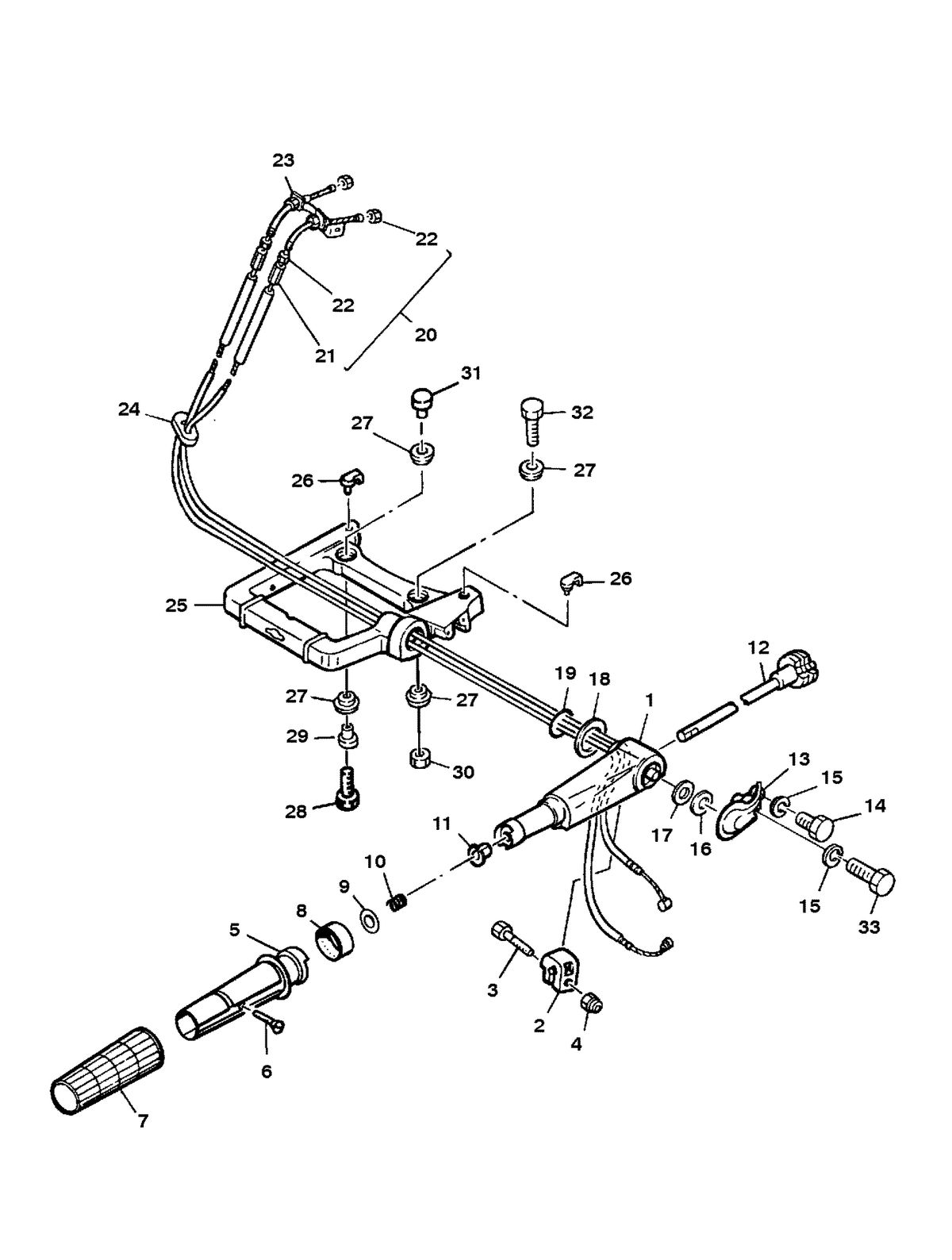 MARINER 8 H.P. K STEERING HANDLE