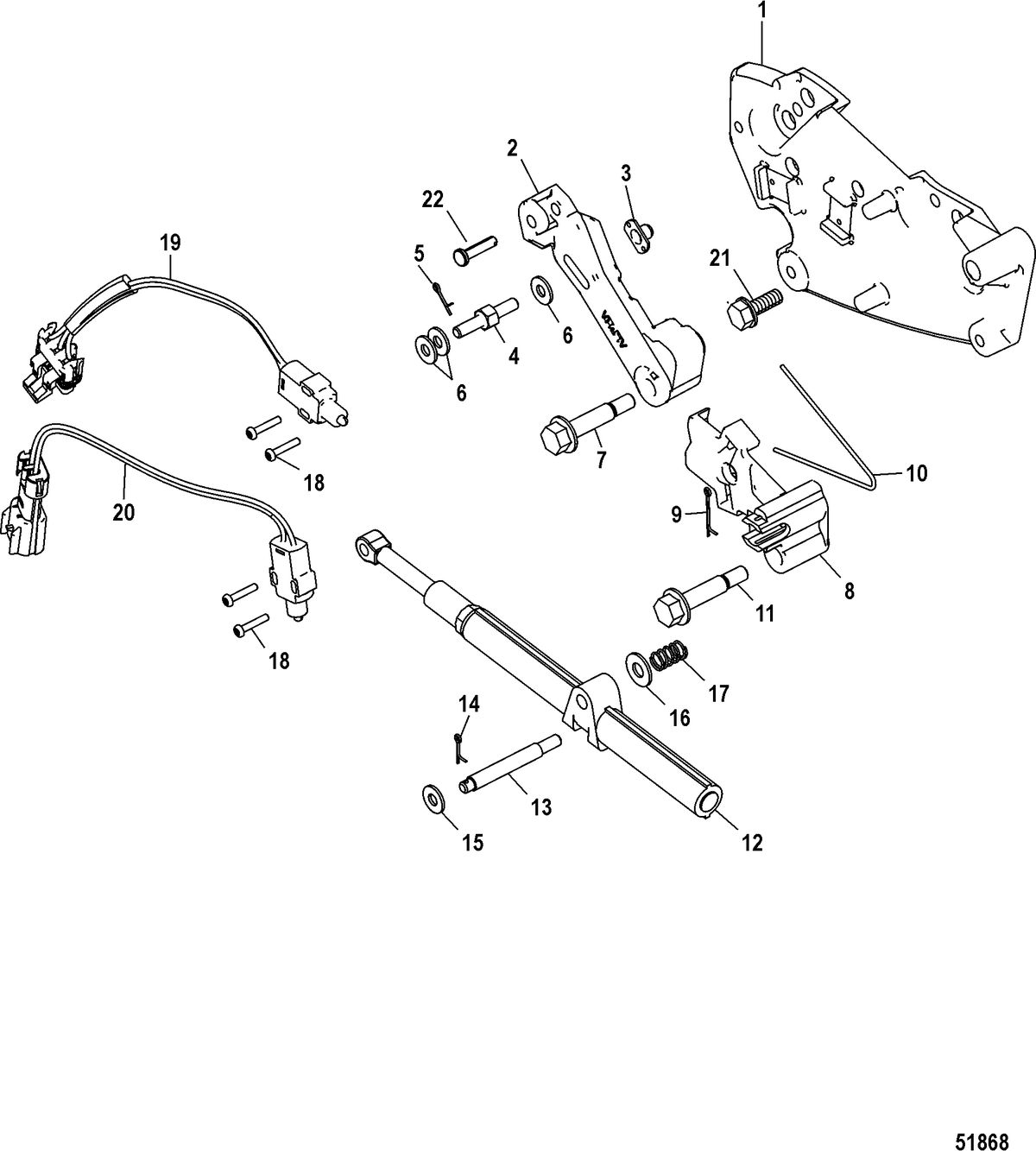 MERCRUISER 3.0L MPI EC Shift Bracket
