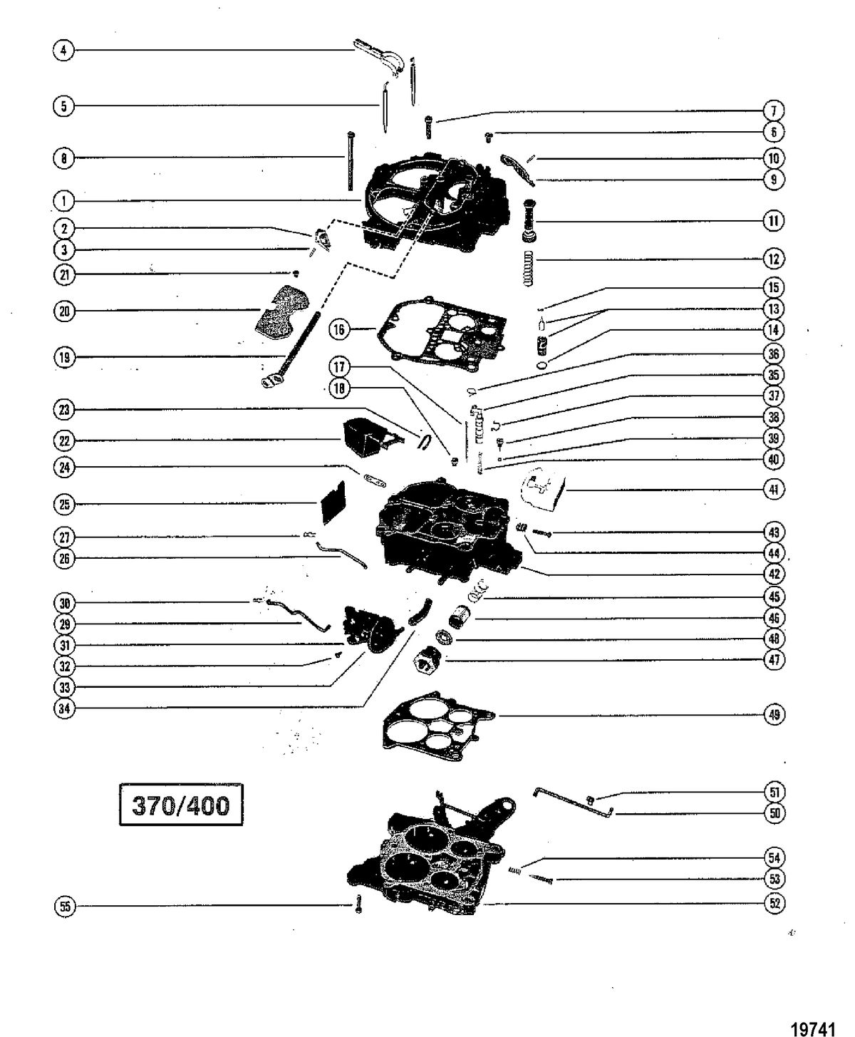 MERCRUISER 370/400/440/460 CYCLONE TRS ENGINE Carburetor Assembly(370/400)