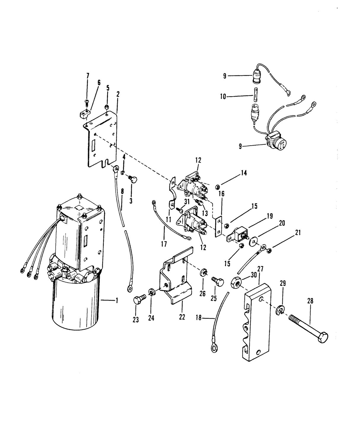 RACE OUTBOARD XR-2 / MAGNUM HYDRAULIC PUMP AND MOUNTING BRACKETS(OLD DESIGN)