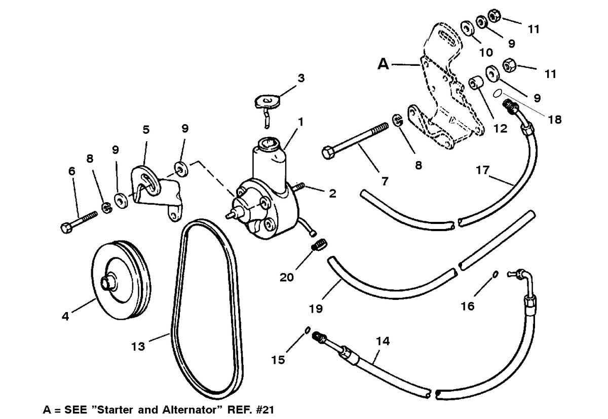 MERCRUISER 350 MAGNUM BRAVO (EFI-MP GEN+) POWER STEERING COMPONENTS