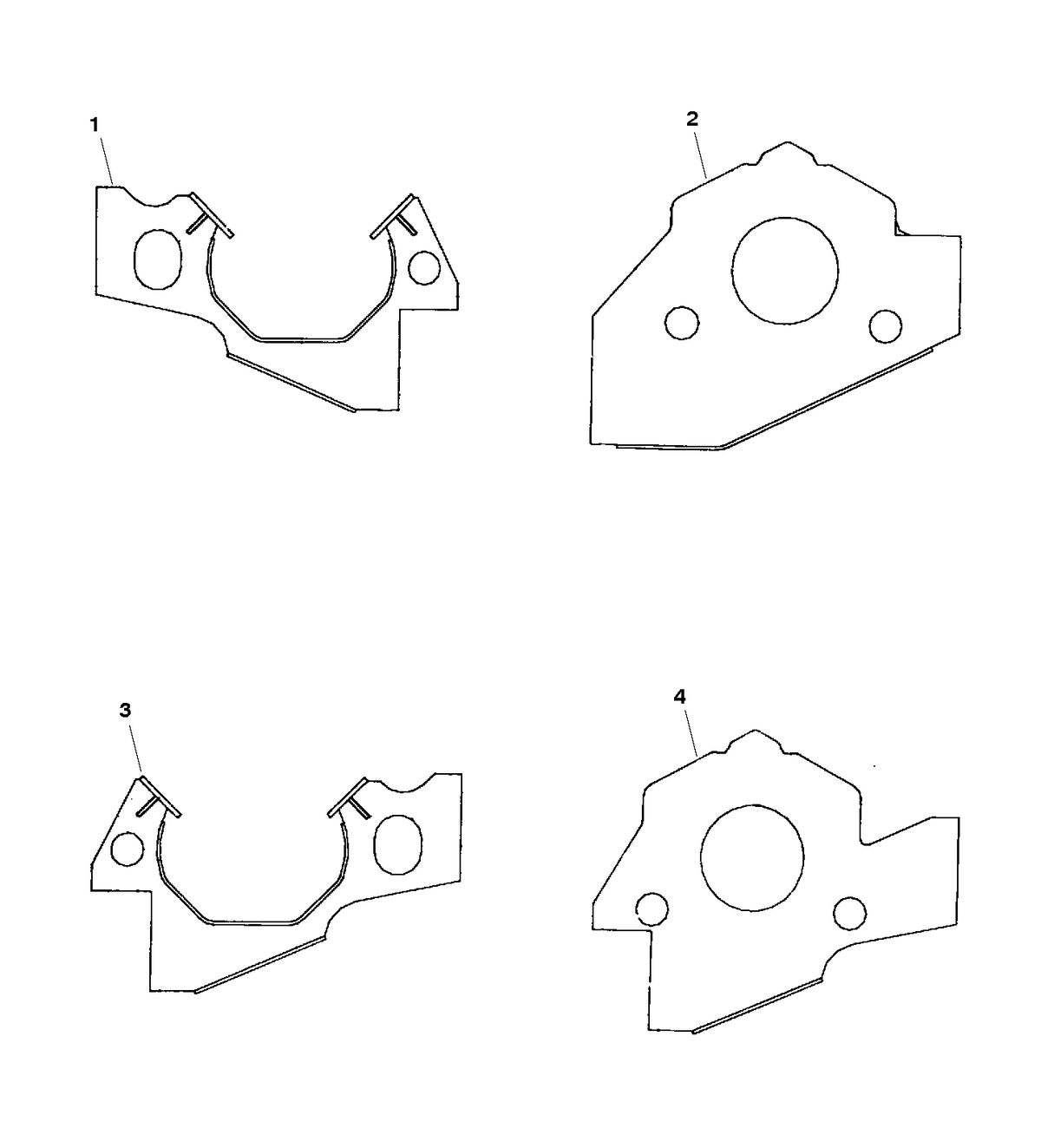 MERCRUISER 450 H.P. (454 CID) 7.4L ENGINE MOUNT PLATES