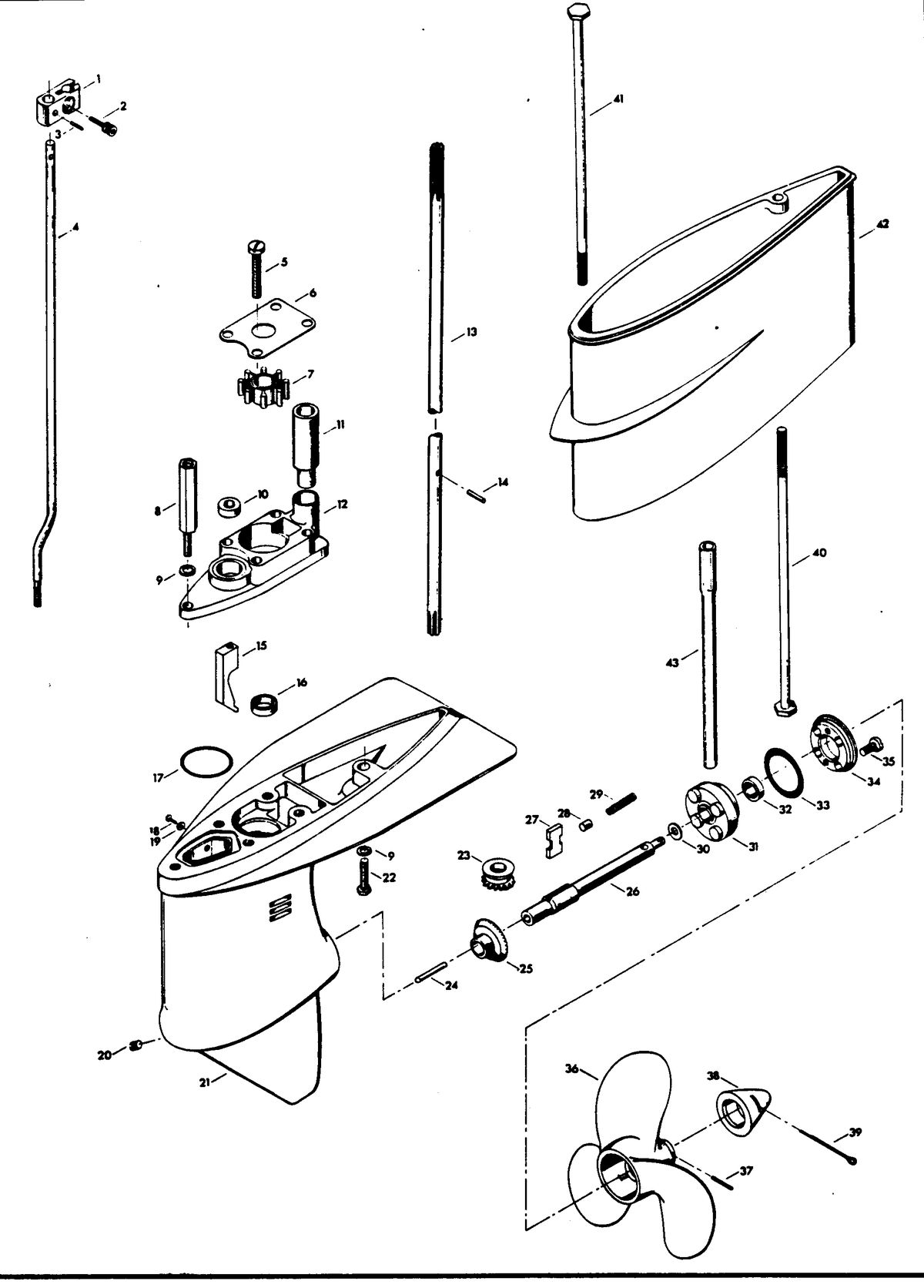 CHRYSLER 4 H.P. GEAR HOUSING