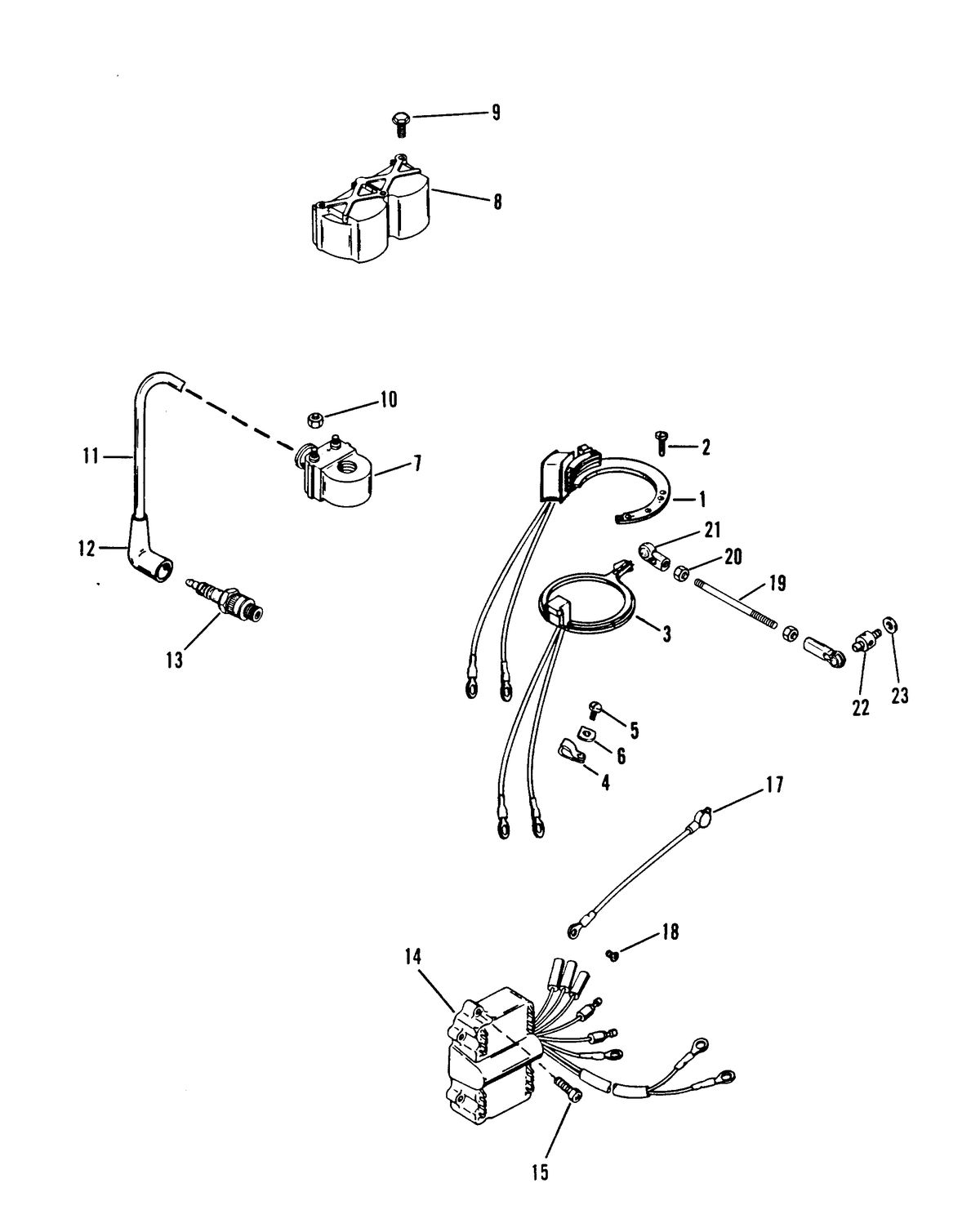 RACE OUTBOARD 25 XS IGNITION COMPONENTS