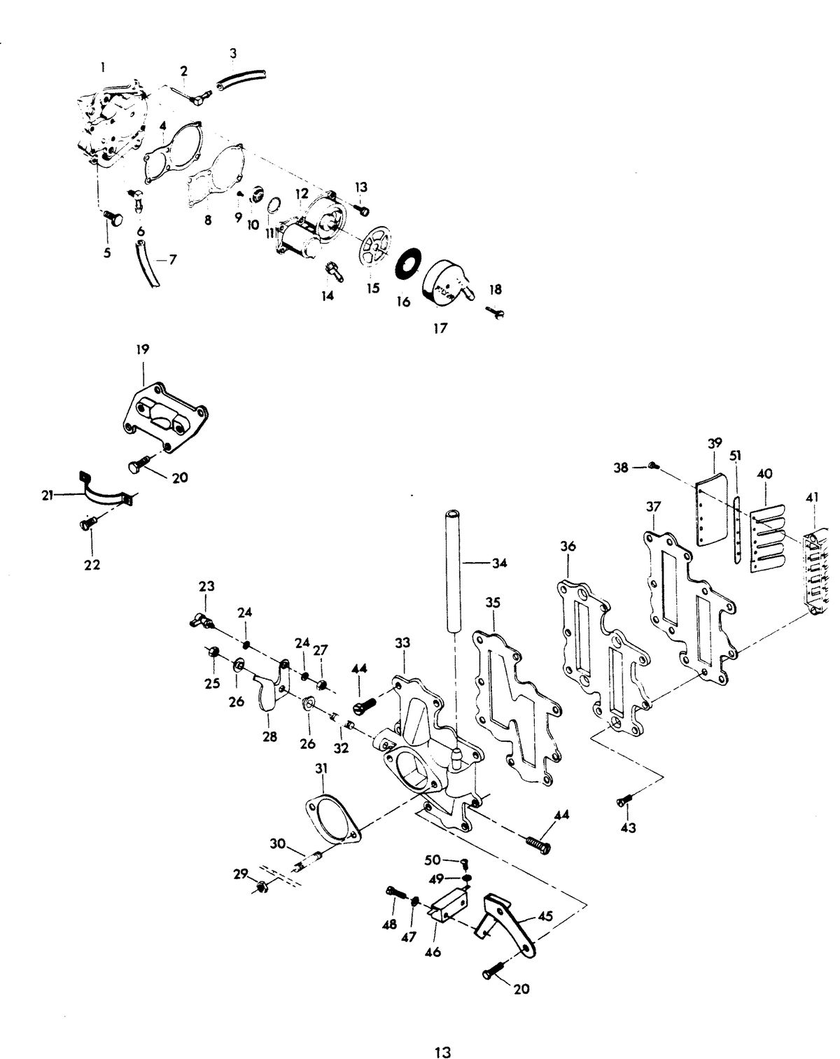 CHRYSLER 115 H.P. FUEL PUMP AND REED PLATE