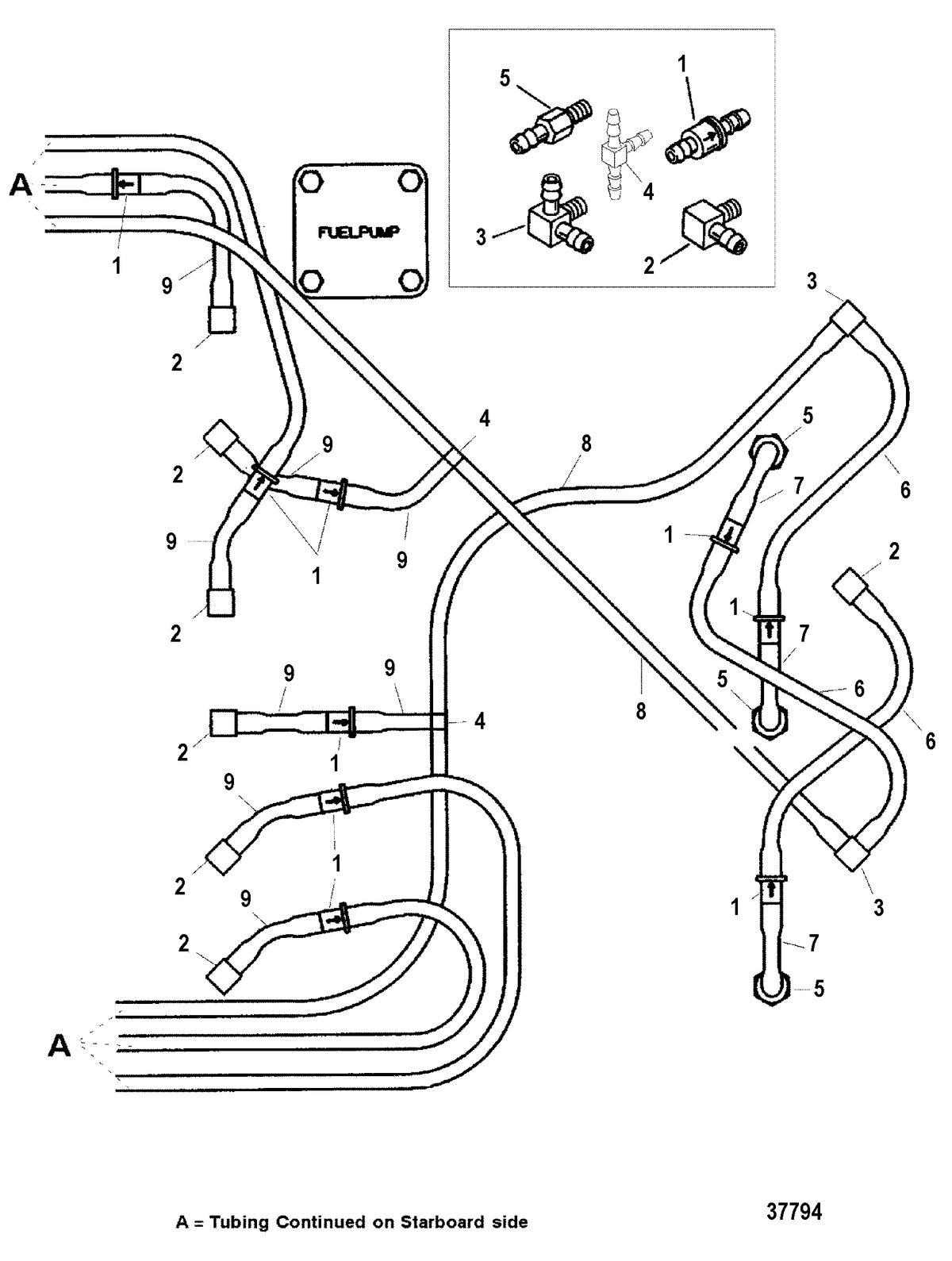 MERCURY/MARINER 225/250 EFI (3.0L) BLEED SYSTEM(PORT)(S/N-0G438000 THRU 0G485988)