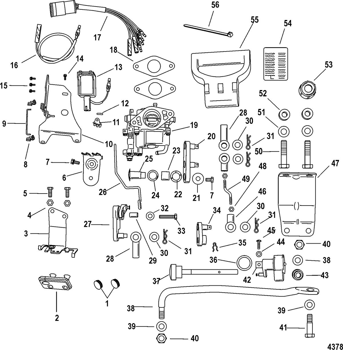 MERCURY/MARINER 8/9.9 (209CC) 4-STROKE Conversion Kit, 895284A01