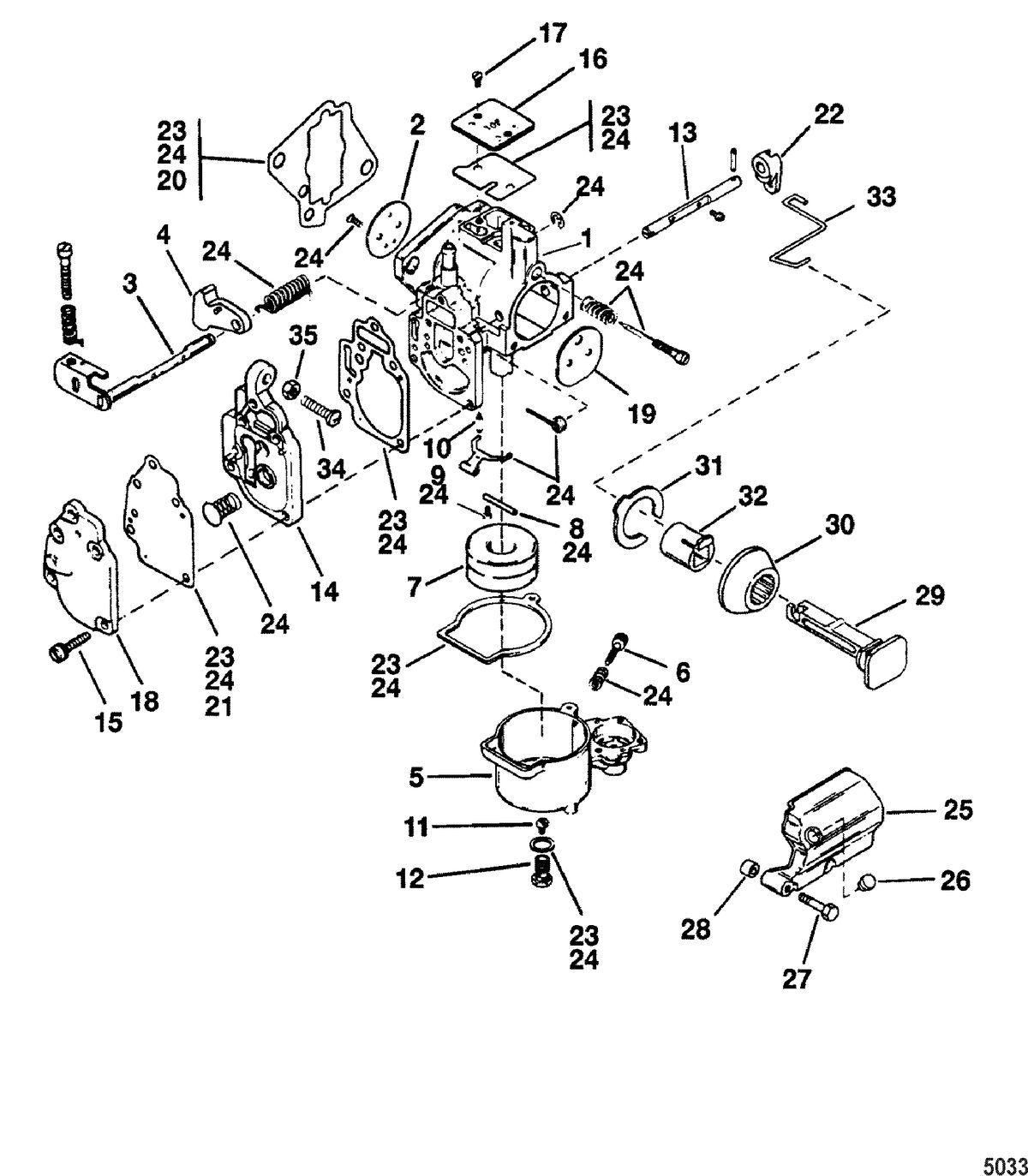 MERCURY/MARINER XR10 AND 10/SEAPRO/MARATHON 10/15/VIKING 10 Carburetor(Seapro/Marathon 10 and 15)