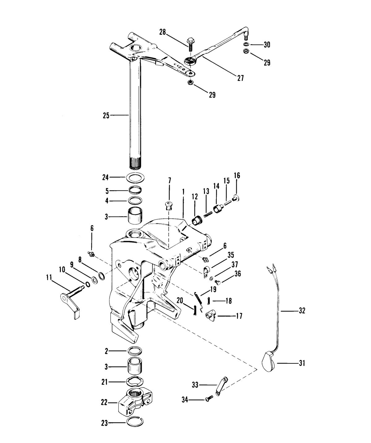 RACE OUTBOARD MOD - VP (EFI) SWIVEL BRACET AND STEERING ARM