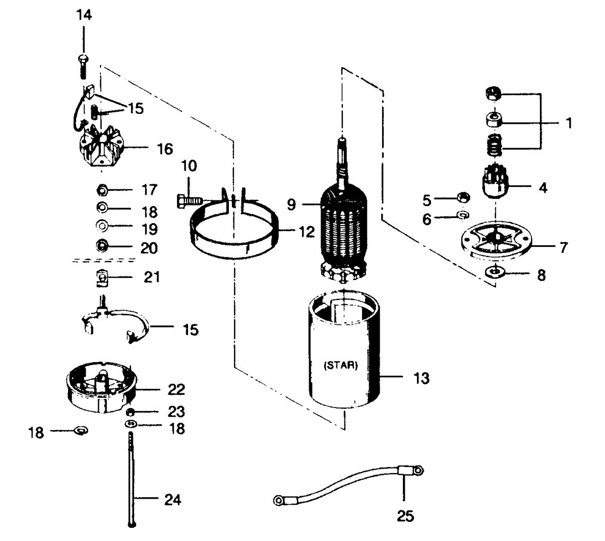 FORCE FORCE 1989 25 H.P. "B" MODELS ELECTRIC STARTER
