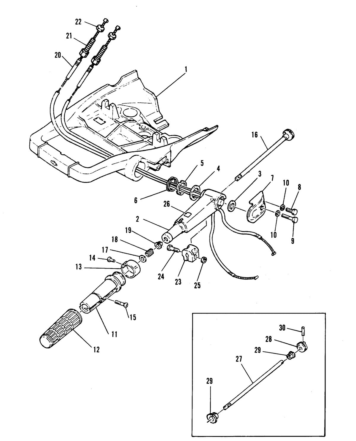 MARINER W15 HORSEPOWER STEERING HANDLE