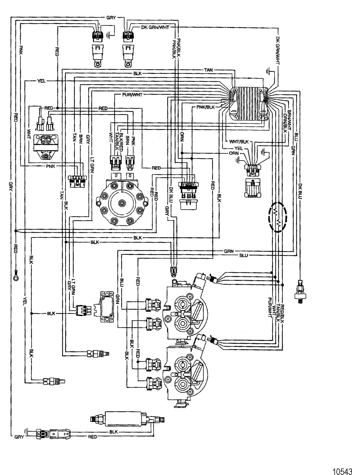 RACE STERNDRIVE 575 SCI Harness Assembly(Serial # 0M052848 And Up)