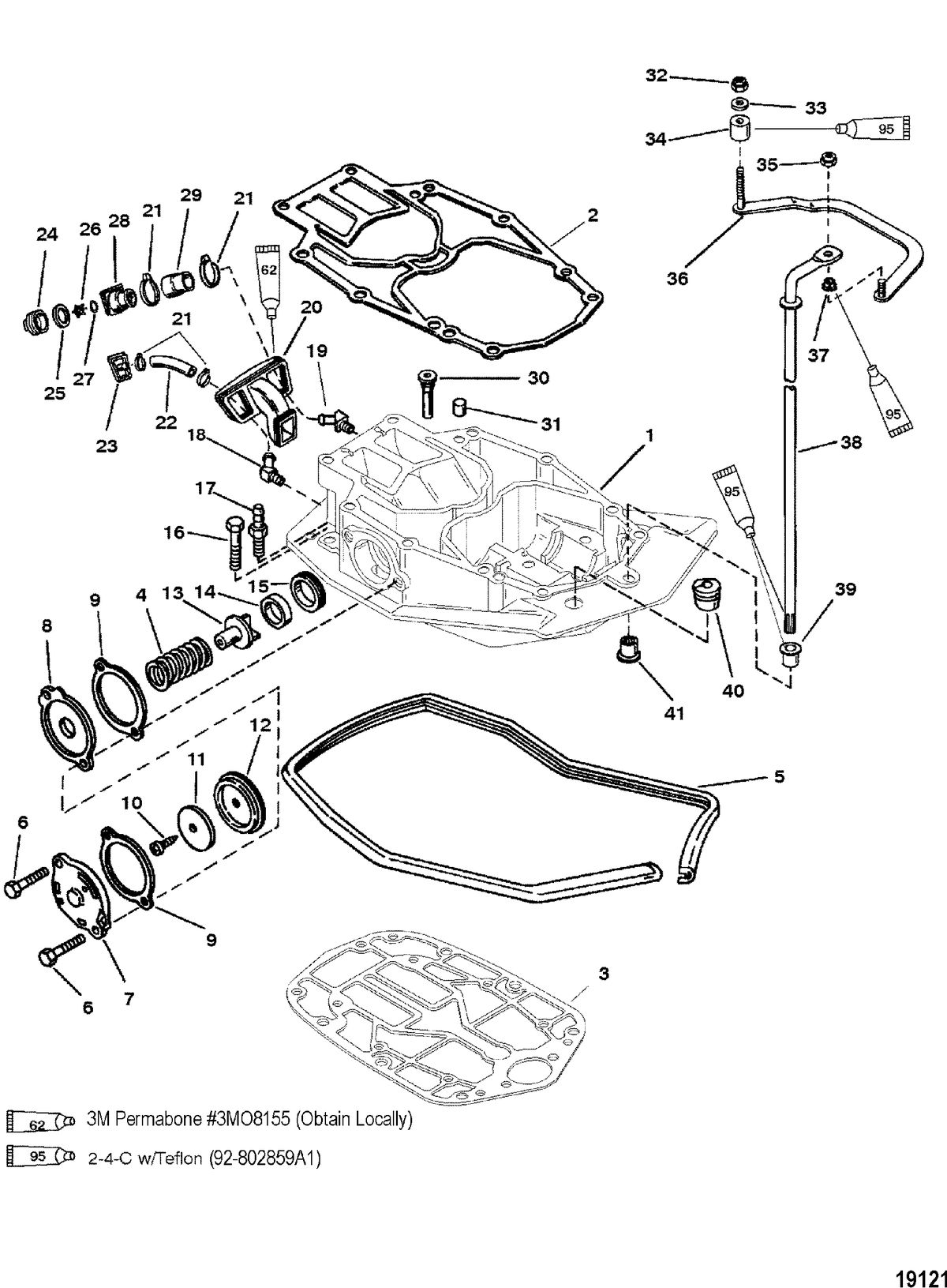 MERCURY/MARINER 225/250 3.0L EFI Exhaust Plate