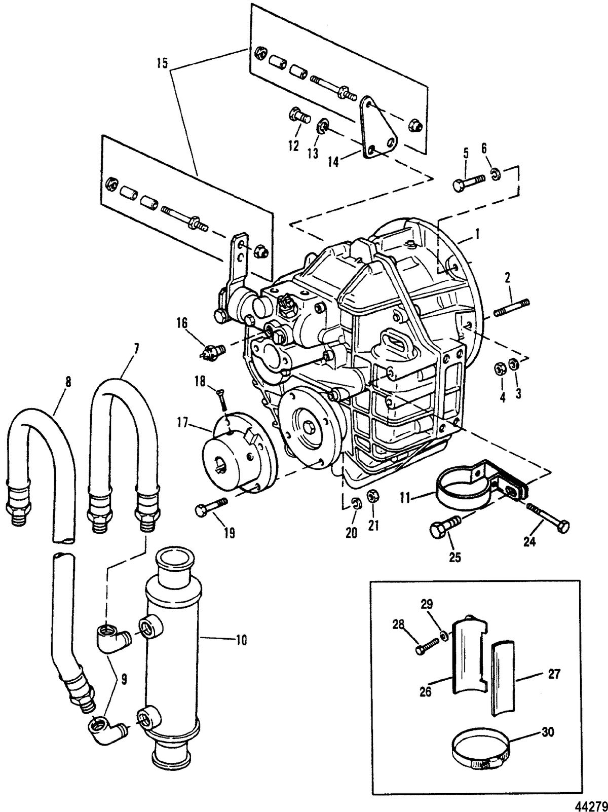 MERCRUISER 7.4L (MIE) HURTH/BORG WARNER (GEN V) TRANSMISSION AND RELATED PARTS(HURTH)