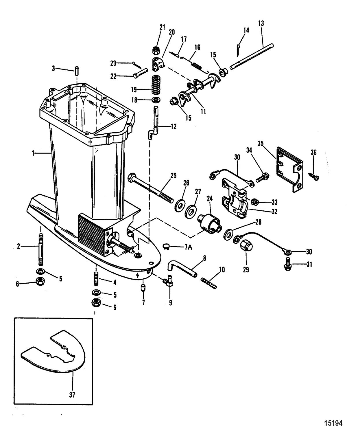 MERCURY/MARINER 100 / 115 HP (4 CYLINDER) Driveshaft Housing