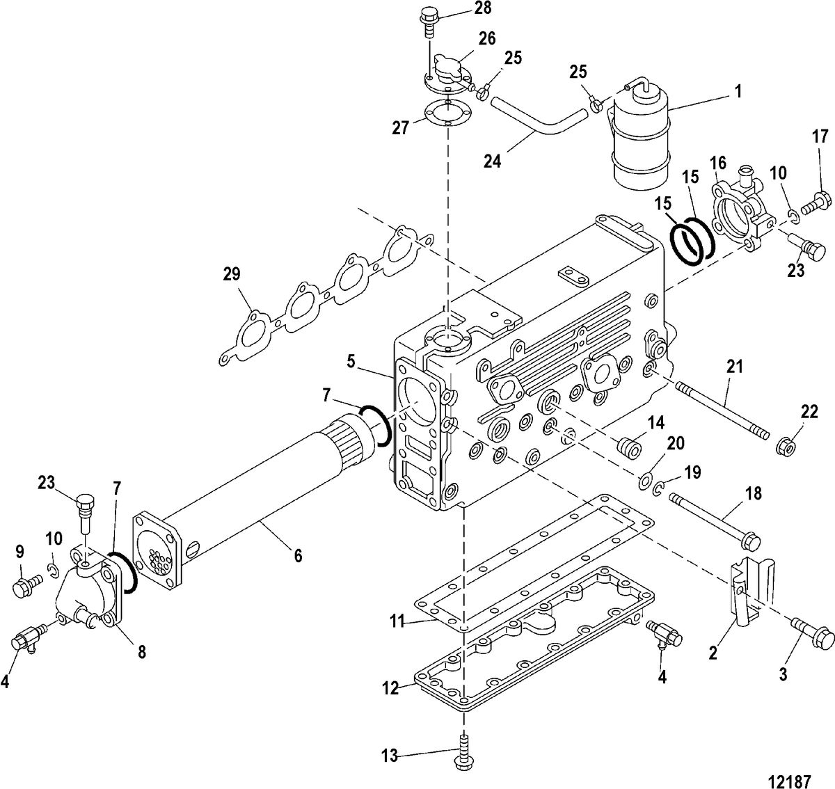 MERCRUISER D1.7L DTI STERNDRIVE (ALPHA) Heat Exchanger