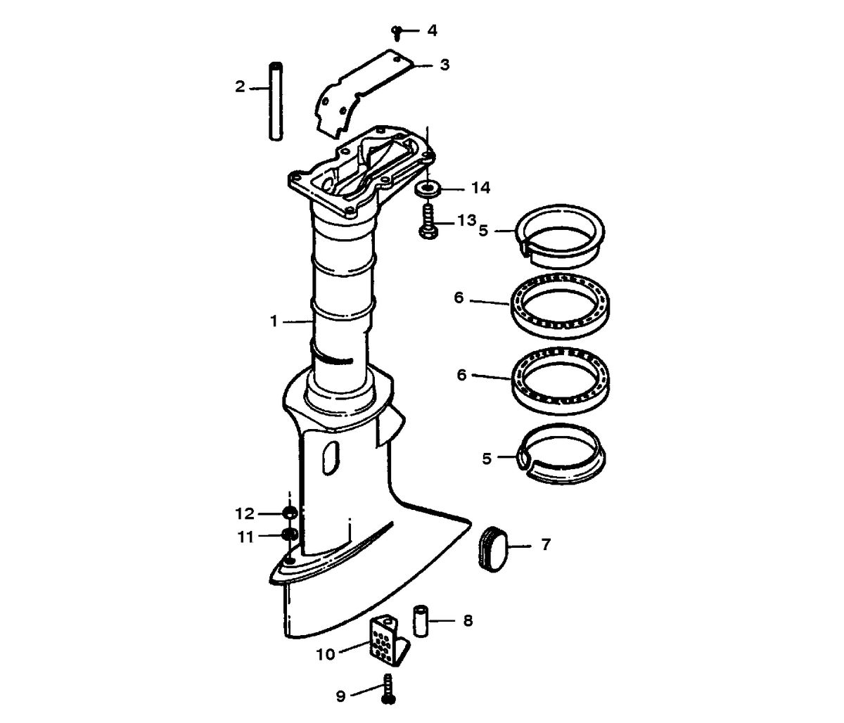 SEARS 5 H.P (OUTBOARD MOTOR) DRIVESHAFT HOUSING