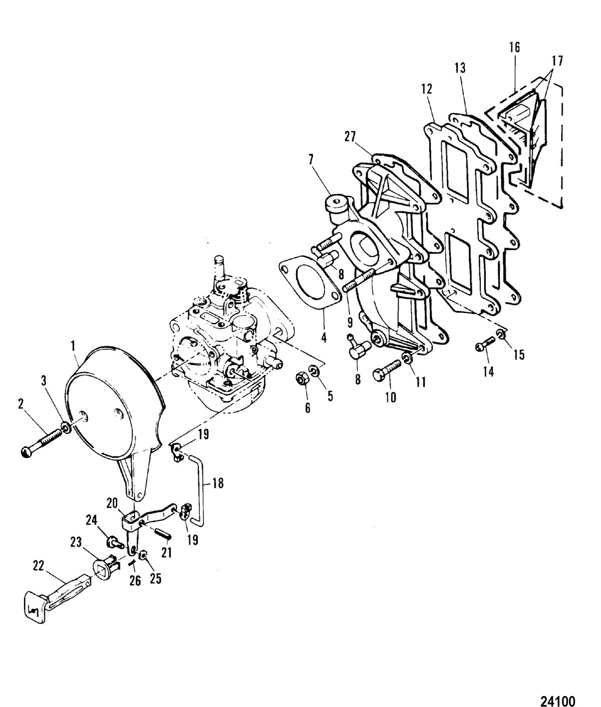 MARINER 40B HP INTAKE MANIFOLD