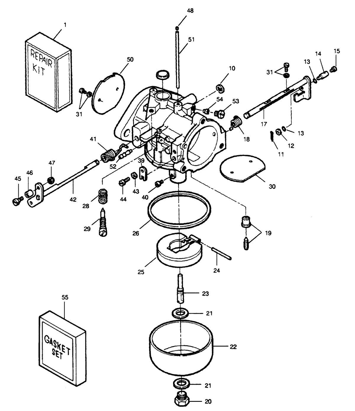 FORCE FORCE 120 H.P. "A" MODEL 1990 L-DRIVE CARBURETOR