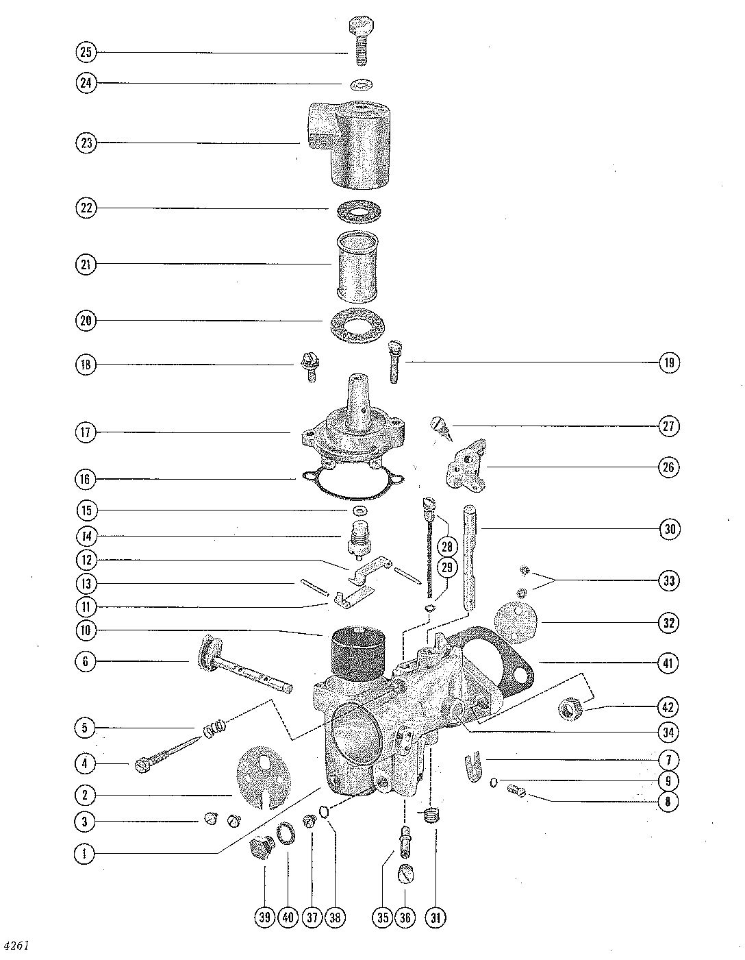 MERCURY MERC 400 CARBURETOR ASSEMBLY