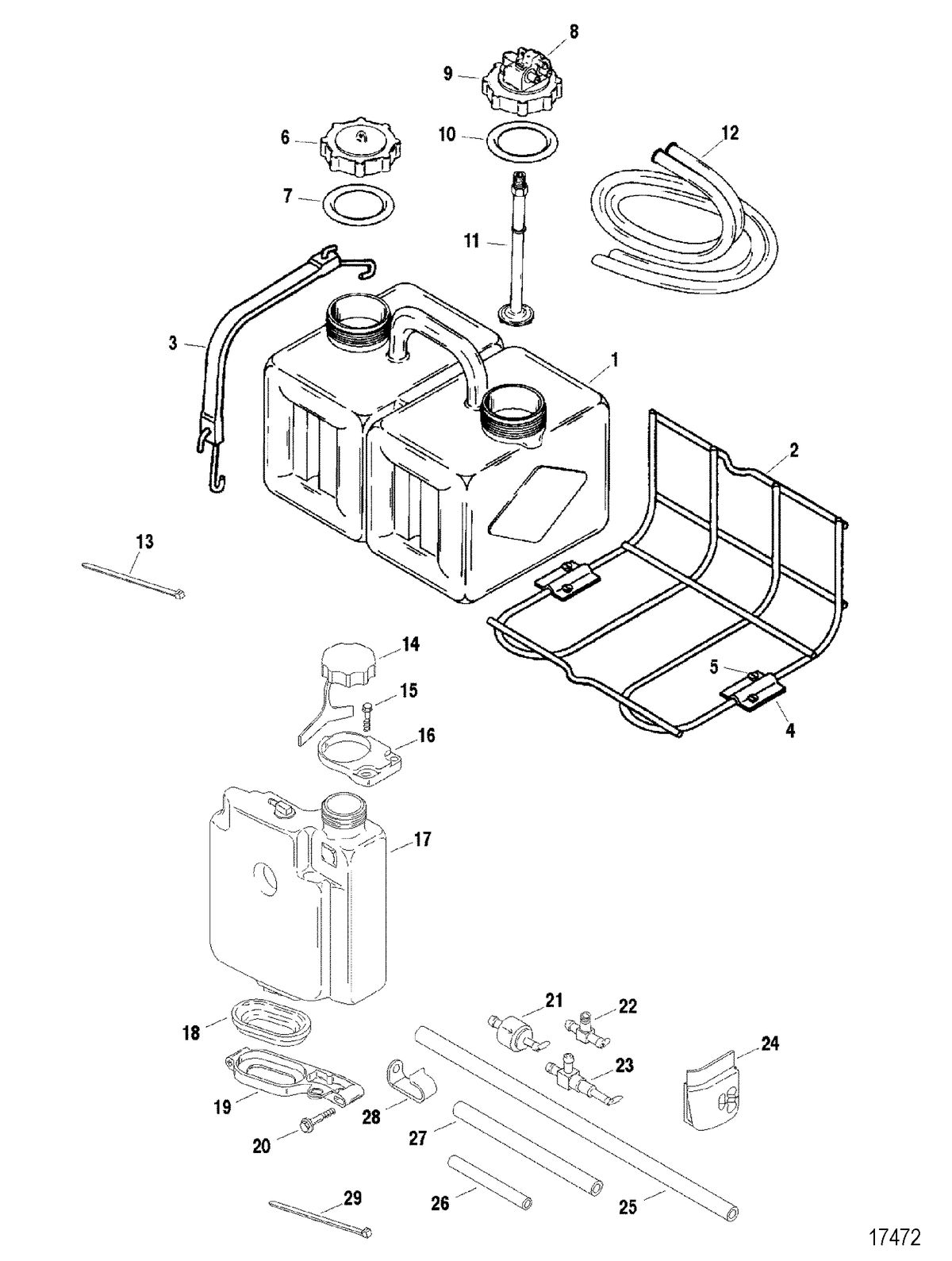 ACCESSORIES FUEL/OIL TANKS, LINES, FILTER KITS AND CORROSION Tank Kit-Remote Oil(1255-8627A10)