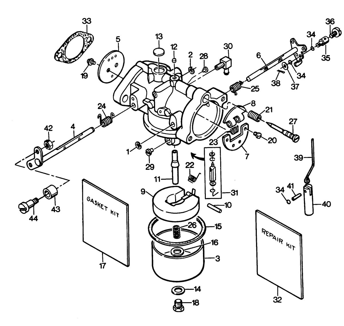 FORCE FORCE 1987 50 H.P. CARBURETOR