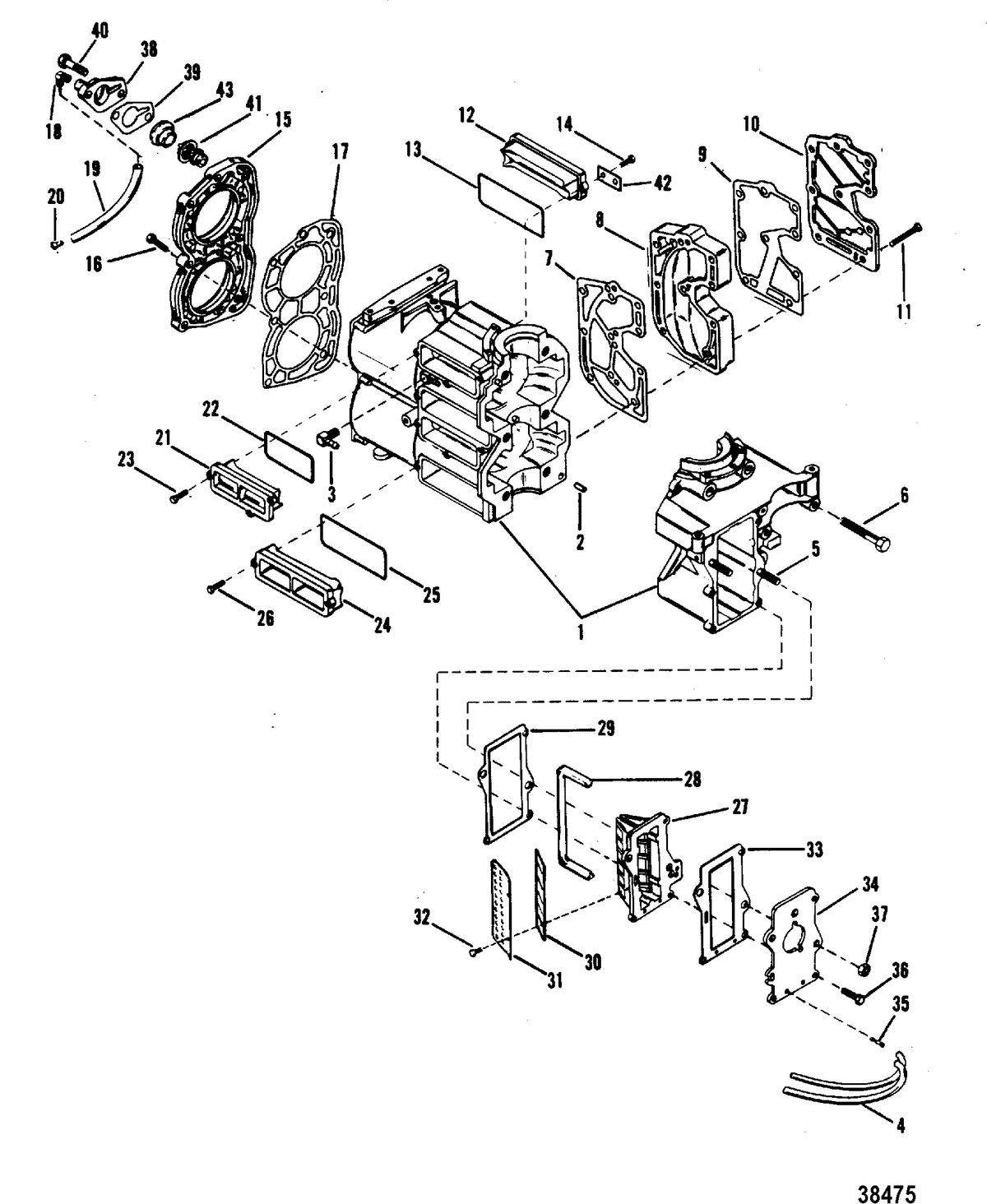 MERCURY/MARINER 18/20/25 H.P. (XD) BLOCK(US-0B114231/Can-0A719661/Bel-9467988 and Up)