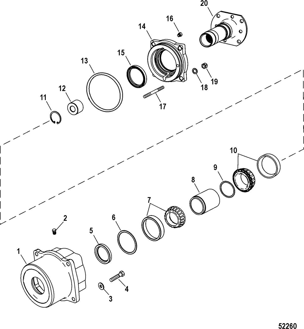 RACE STERNDRIVE M8 DRIVE AND M SERIES TRANSOM Support Housing(Driveline)