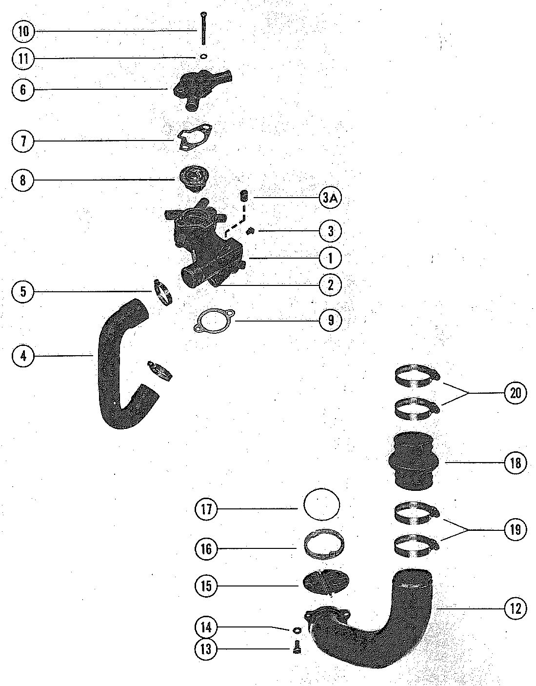 MERCRUISER 280 ENGINE THERMOSTAT HOUSING ASSEMBLY