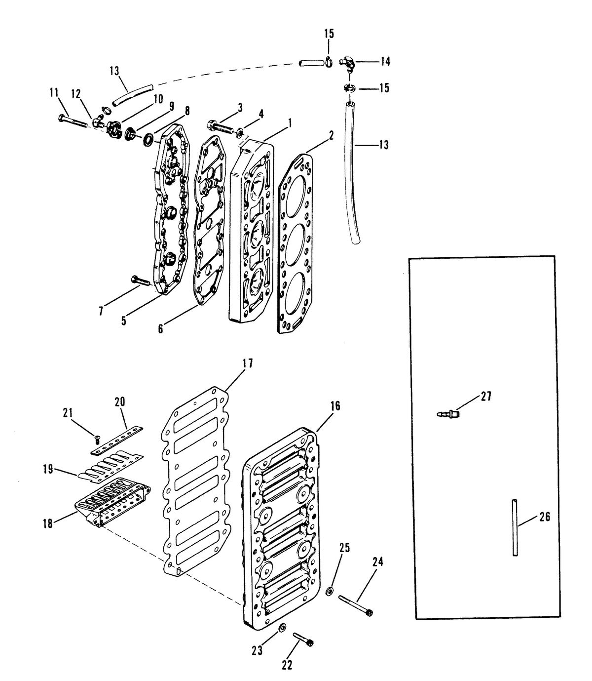 RACE OUTBOARD FORMULA 1 2 LITRE (EFI) REED BLOCK AND CYLINDER HEAD