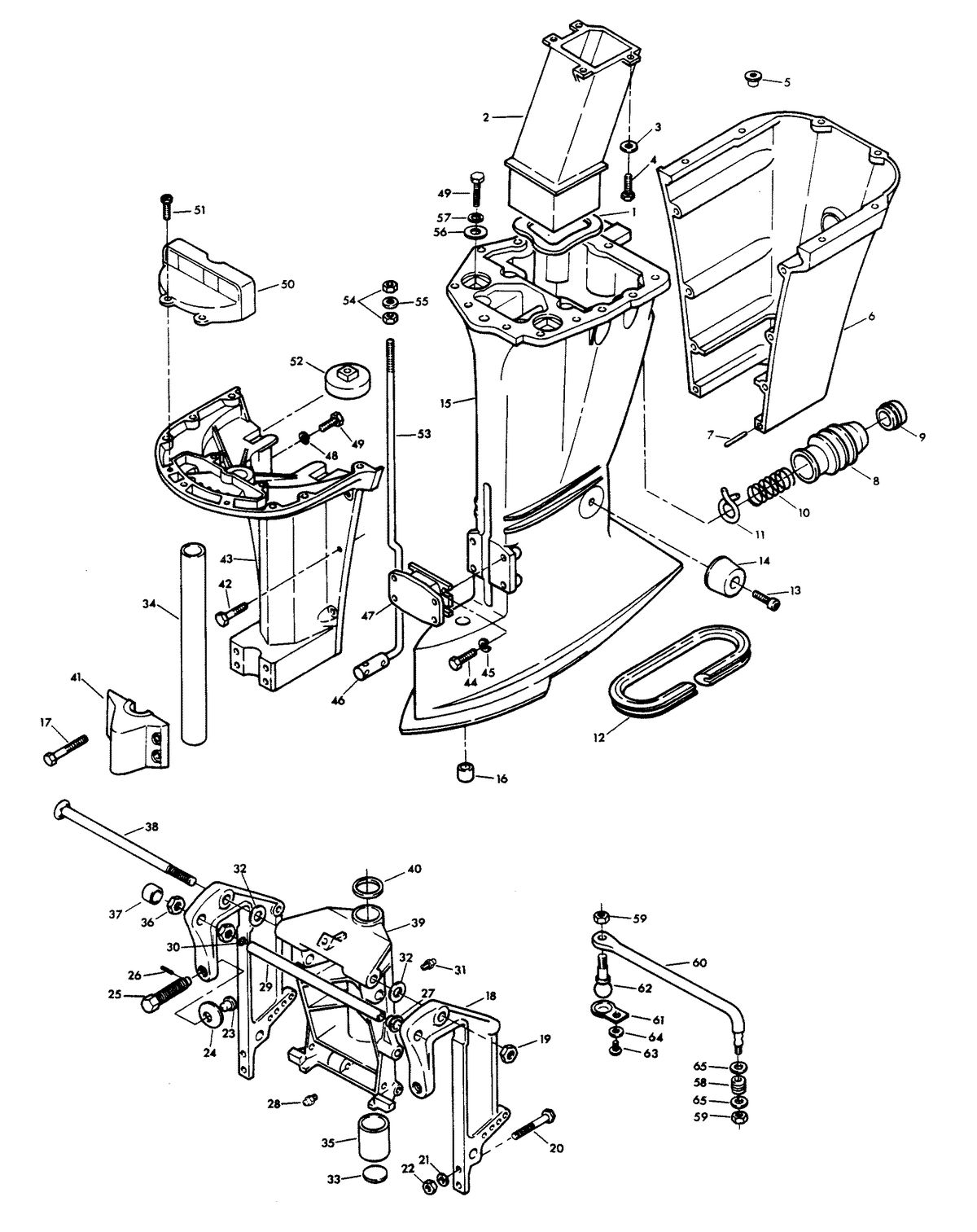 CHRYSLER 115 H.P. MOTOR LEG