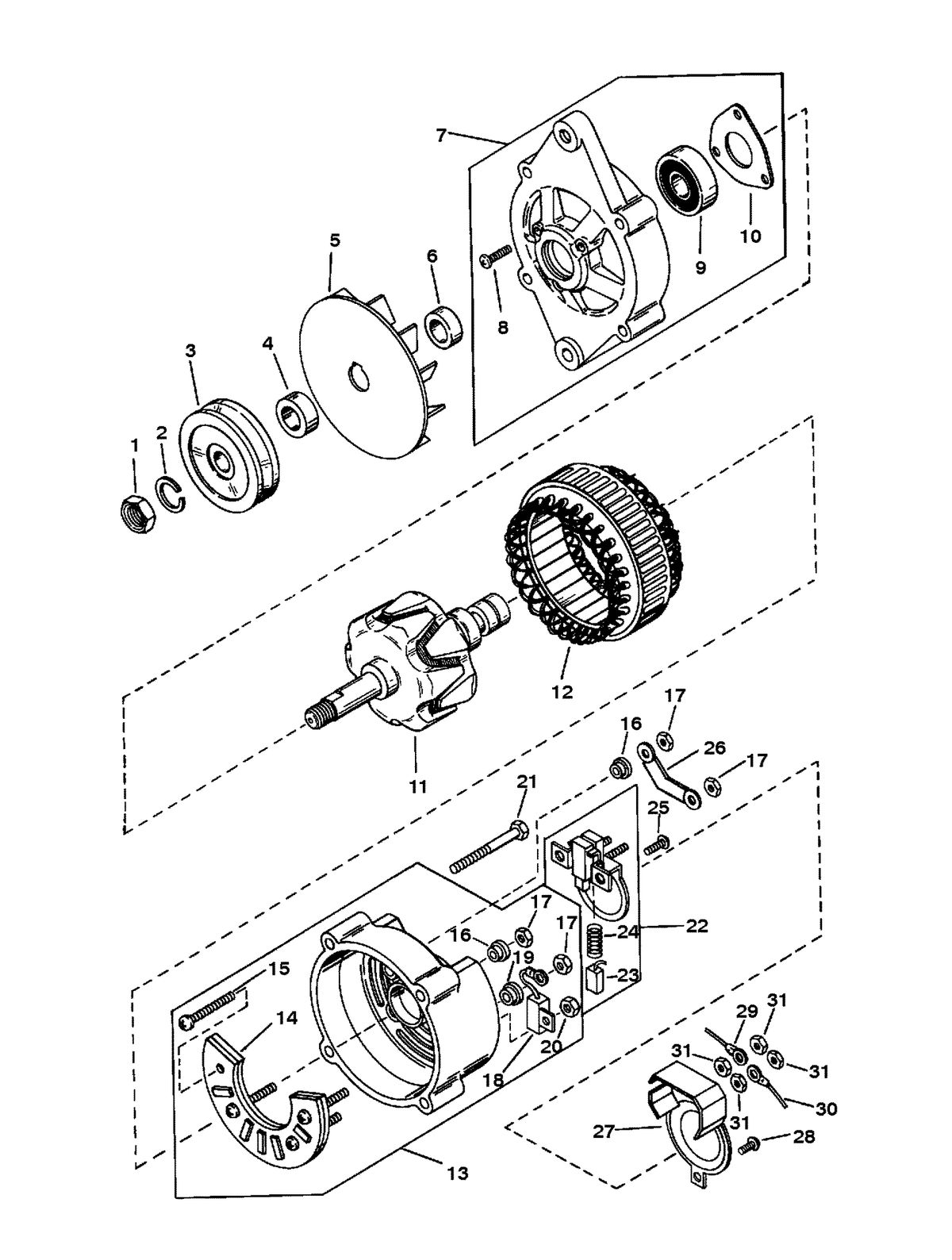 MERCRUISER MIE 7.4L HURTH/BORG WARNER (GEN IV) ALTERNATOR