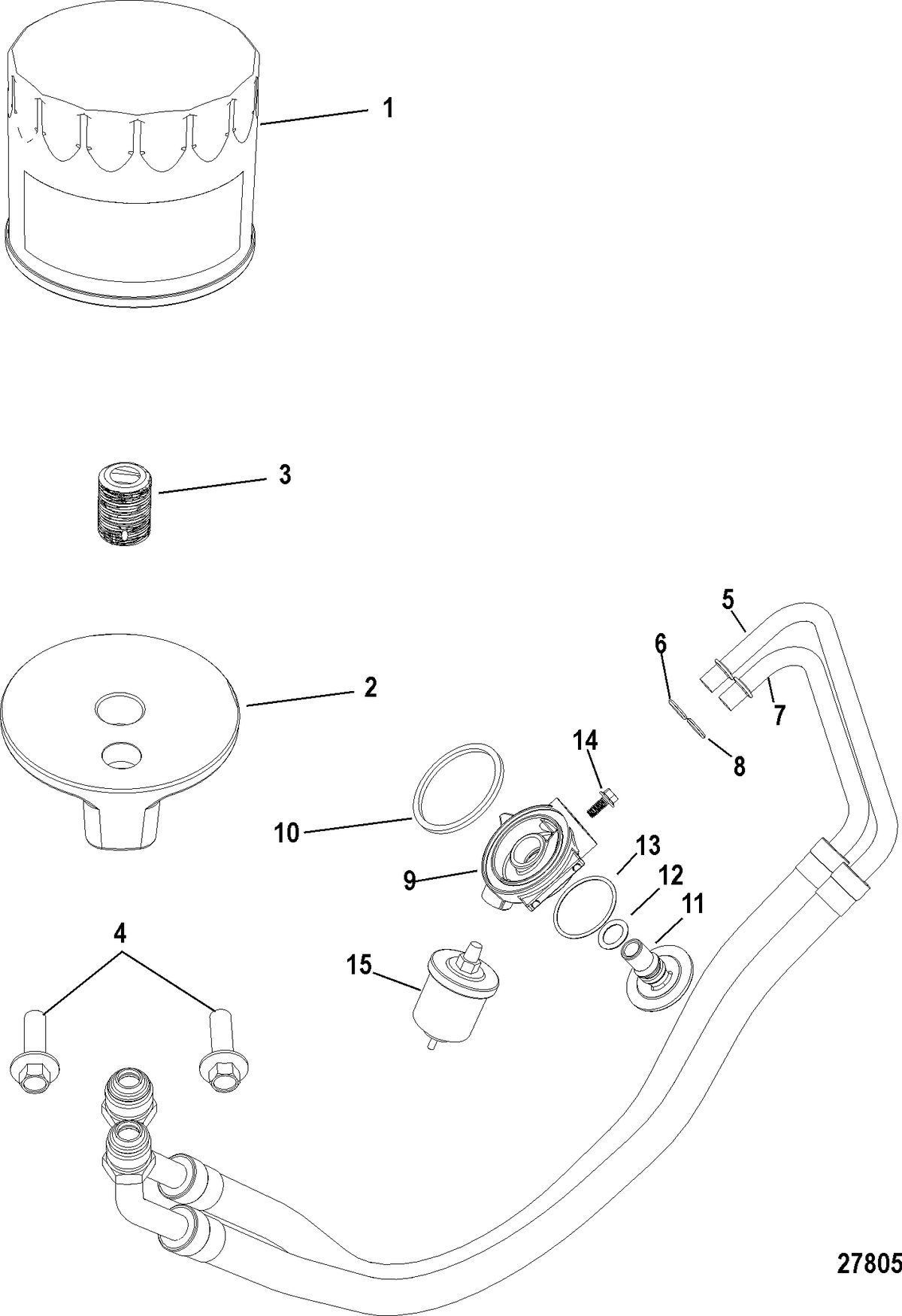 MERCRUISER 100 VAZER Remote Oil System