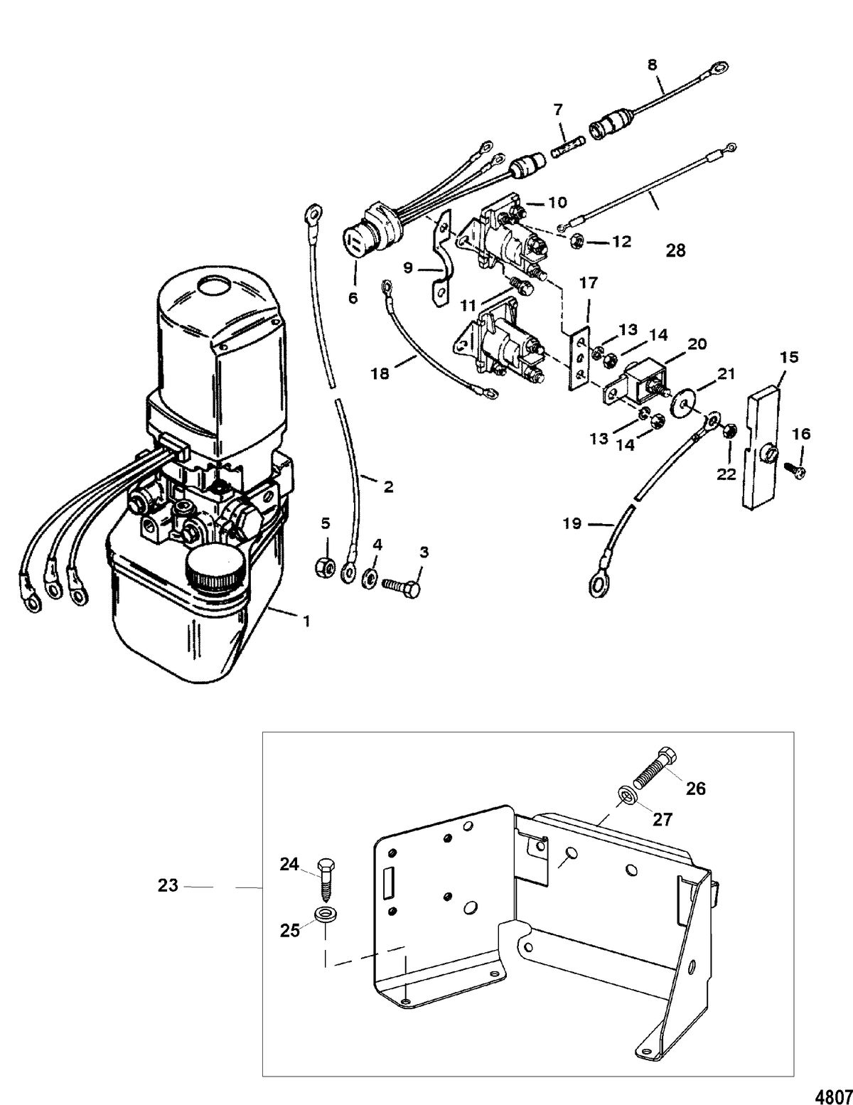 MERCRUISER 496 MAG. STERNDRIVE TRIM PUMP ASSEMBLY