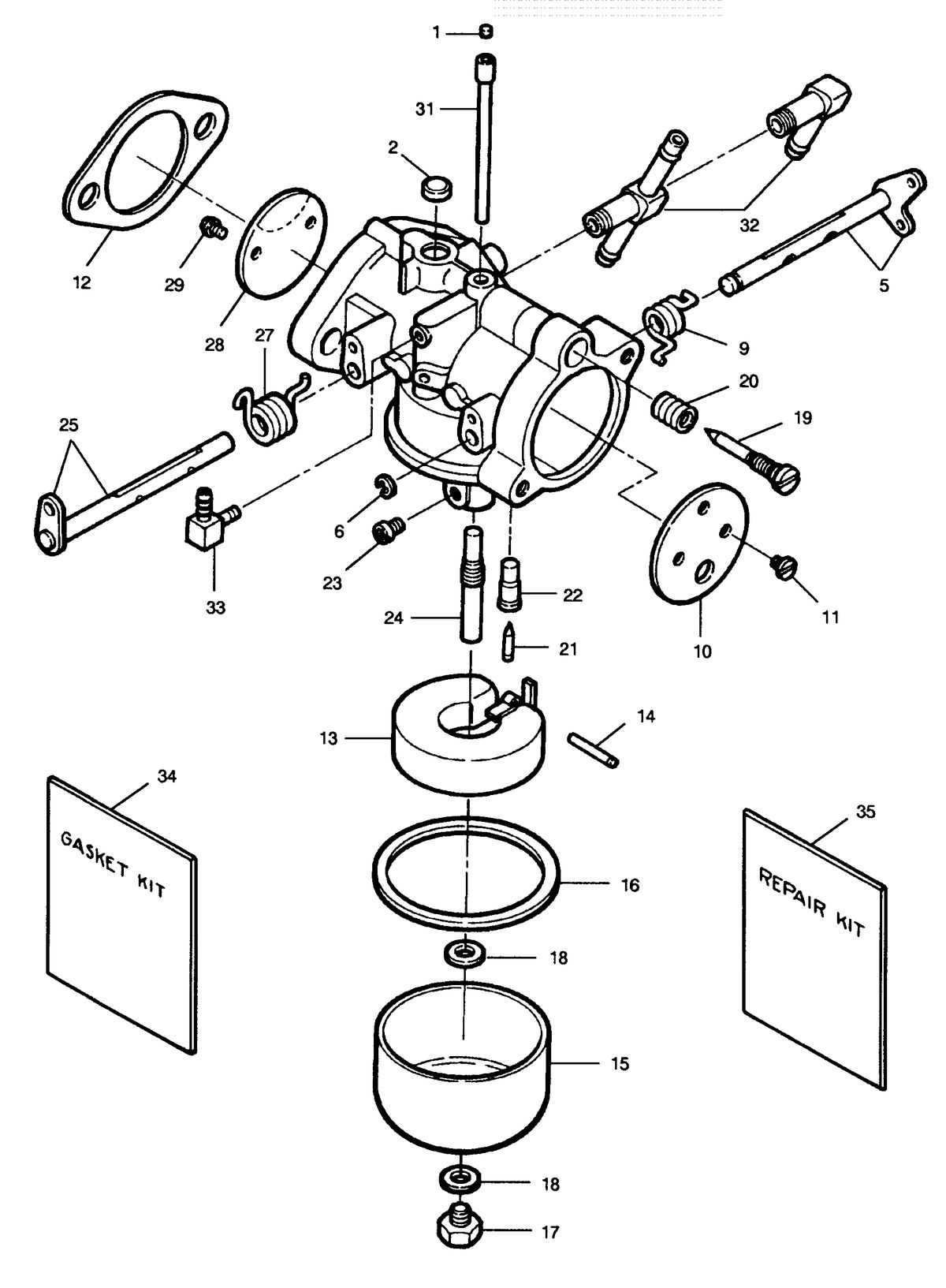 FORCE FORCE 1990 90 H.P. "A" MODEL L-DRIVE CARBURETOR