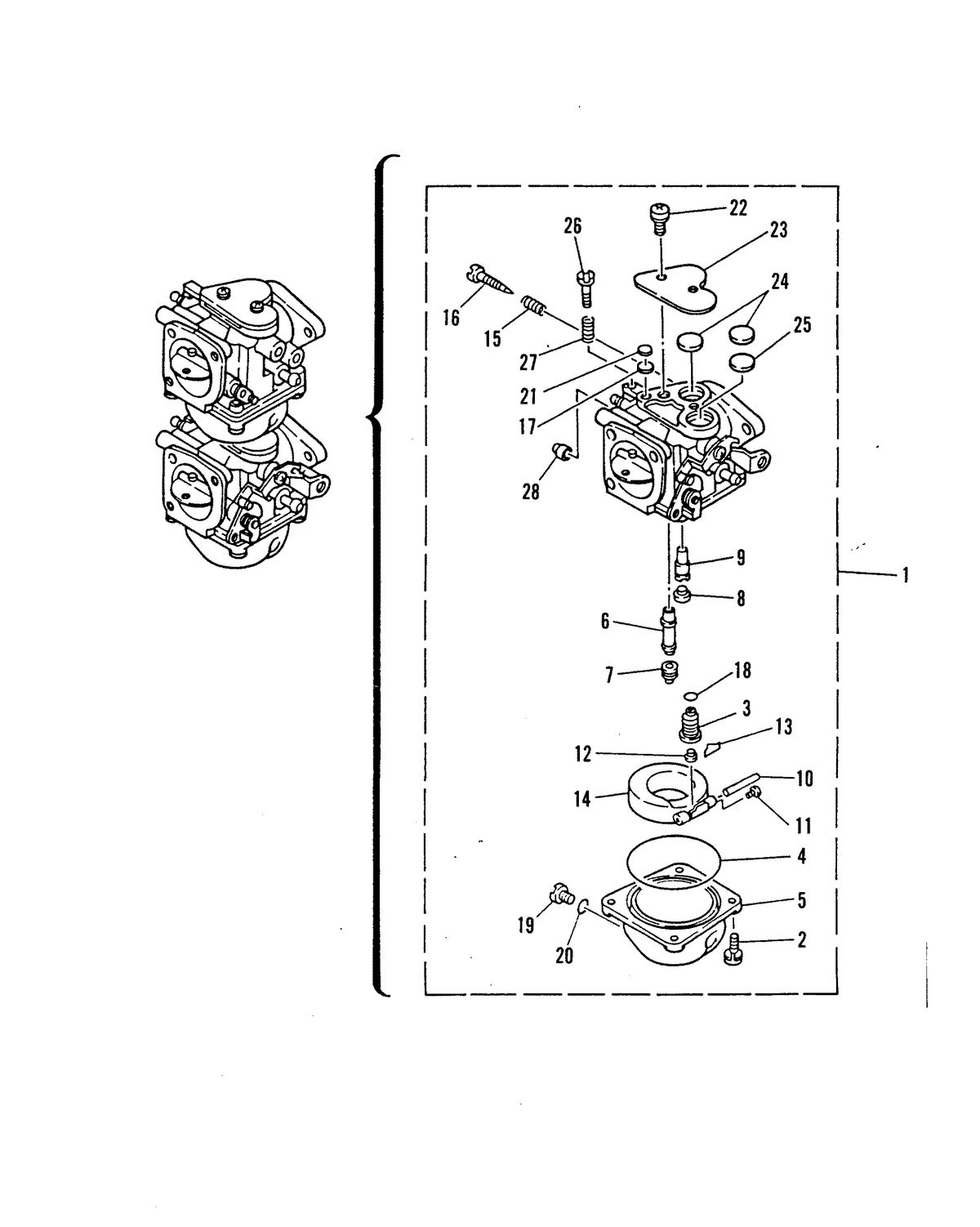 MARINER 40 HP MARINER CARBURETOR