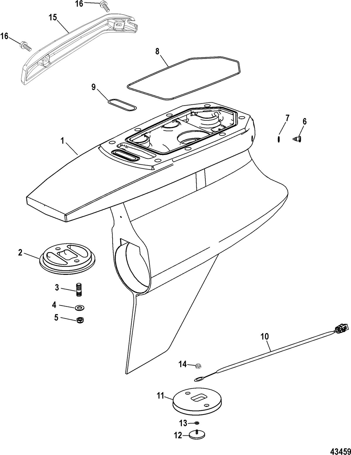 RACE STERNDRIVE NXT1 DRIVE AND TRANSOM Gear Housing Assembly