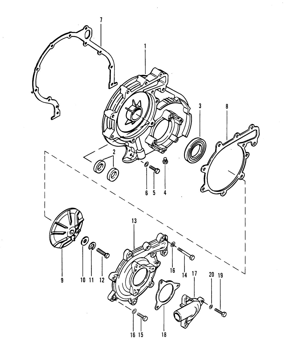 MERCRUISER 488R ENGINE FRONT COVER