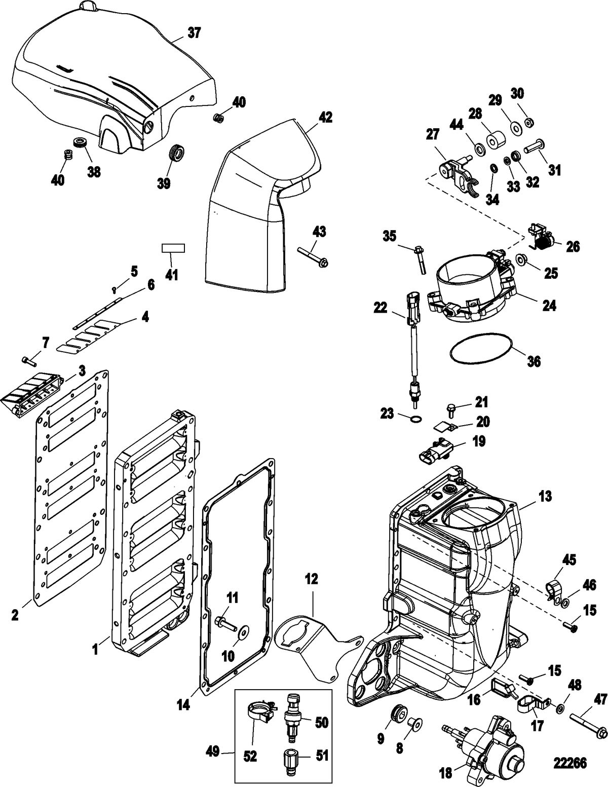 MERCURY/MARINER 200/225/250/200 PRO XS (3.0L)(MECHANICAL) Air Handler 250