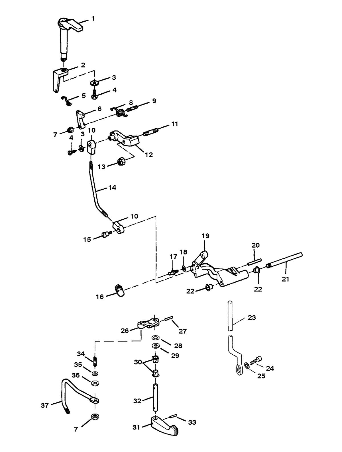 FORCE FORCE 25 H.P. SHIFT LINKAGE