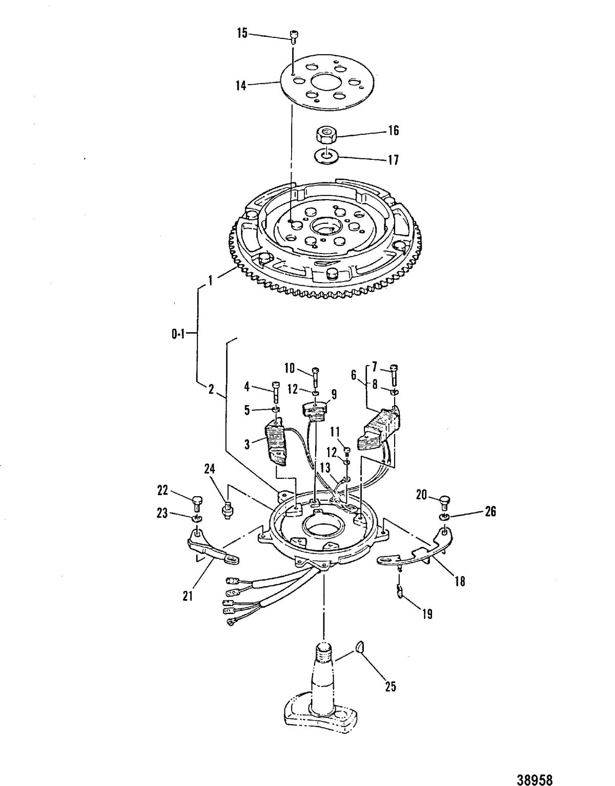 MARINER 30 HP C.D.I. MAGNETO ASSEMBLY
