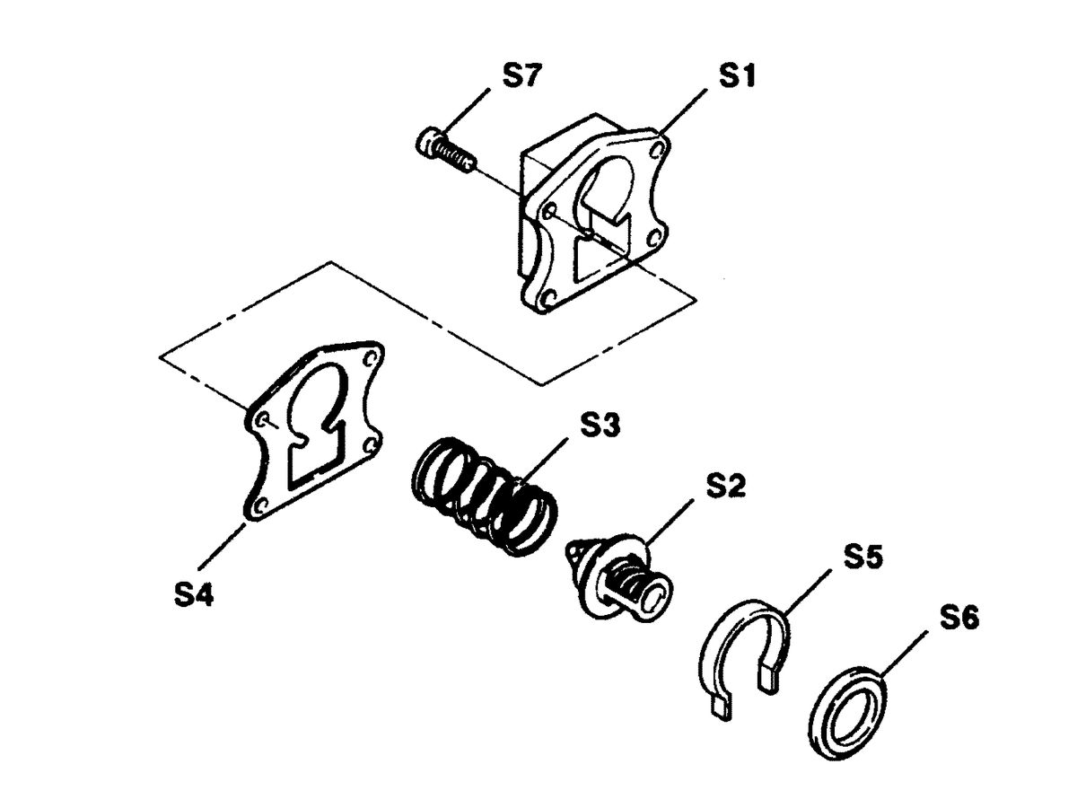 FORCE FORCE 1991 90 H.P. "A" MODELS THERMOSTAT