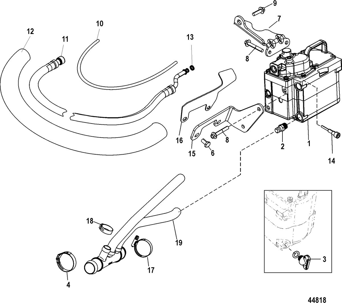 MERCRUISER 8.2L MAG / 8.2L MAG HO Cool Fuel System(2A041664 & below)